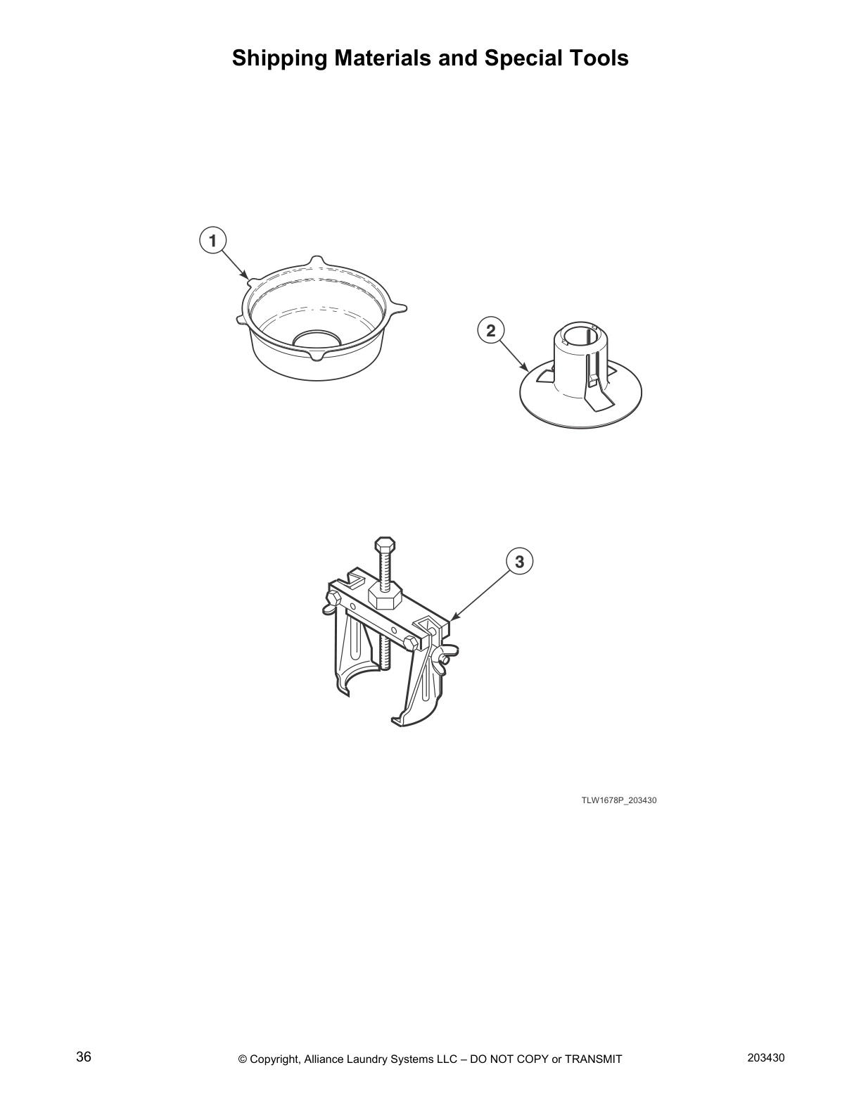 Shipping Materials and Special Tools
