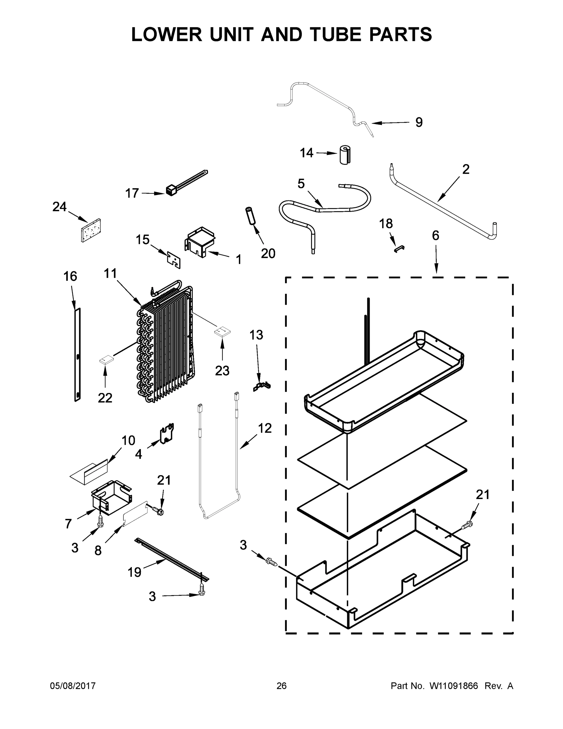 14 - LOWER UNIT AND TUBE PARTS