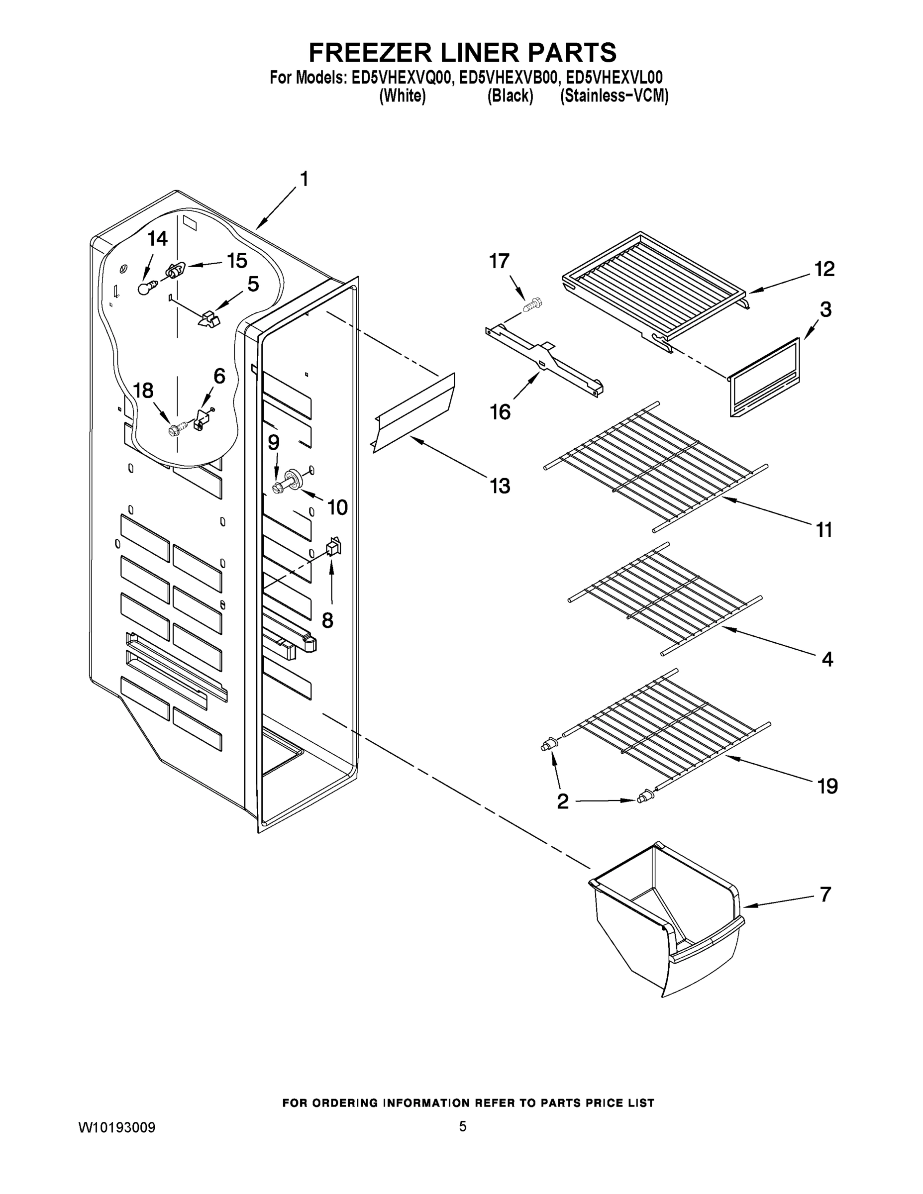04 - FREEZER LINER PARTS