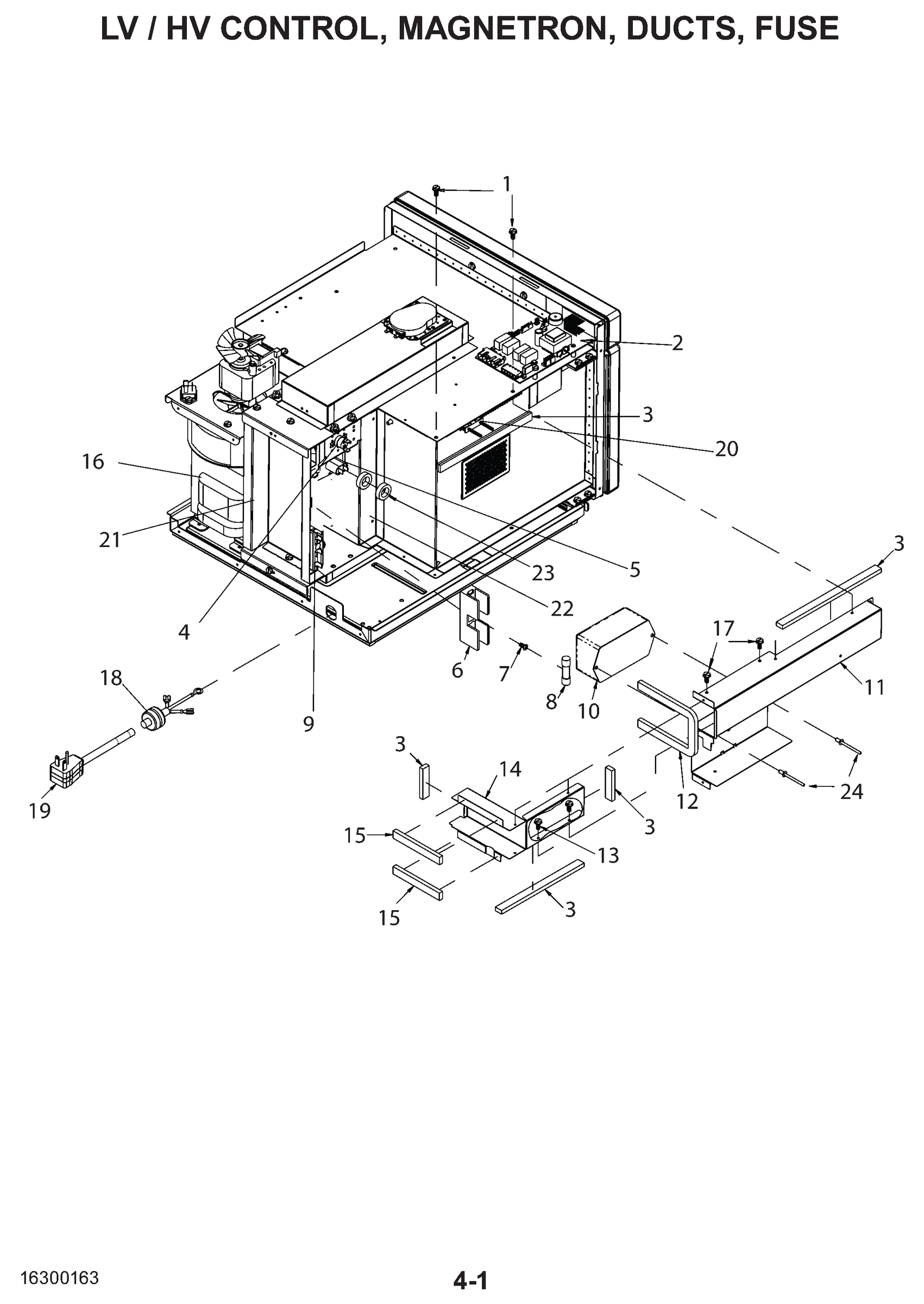 LV/HV CONTROL / MAGNETRONS / DUCT / FUSE