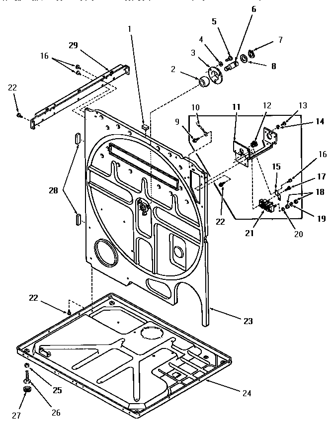 11 - REAR FRAME AND FRAME BASE