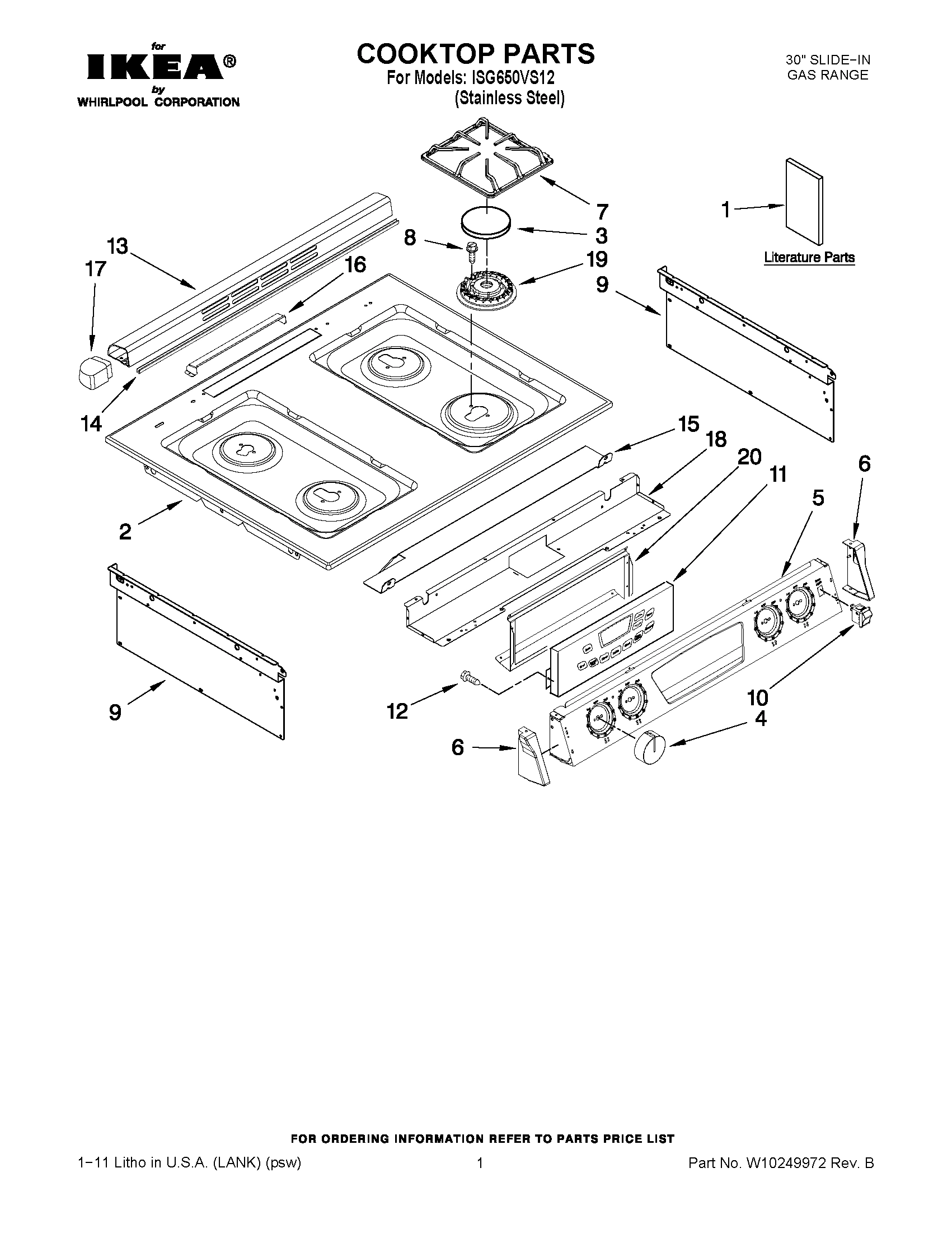 01 - COOKTOP PARTS