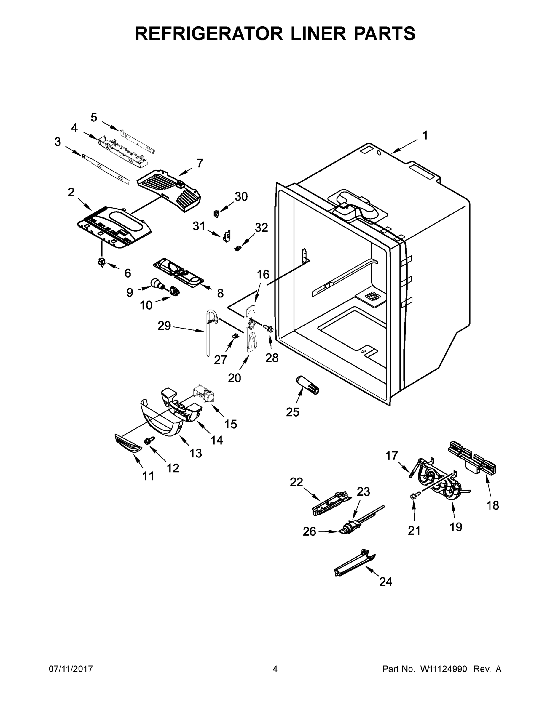 03 - REFRIGERATOR LINER PARTS