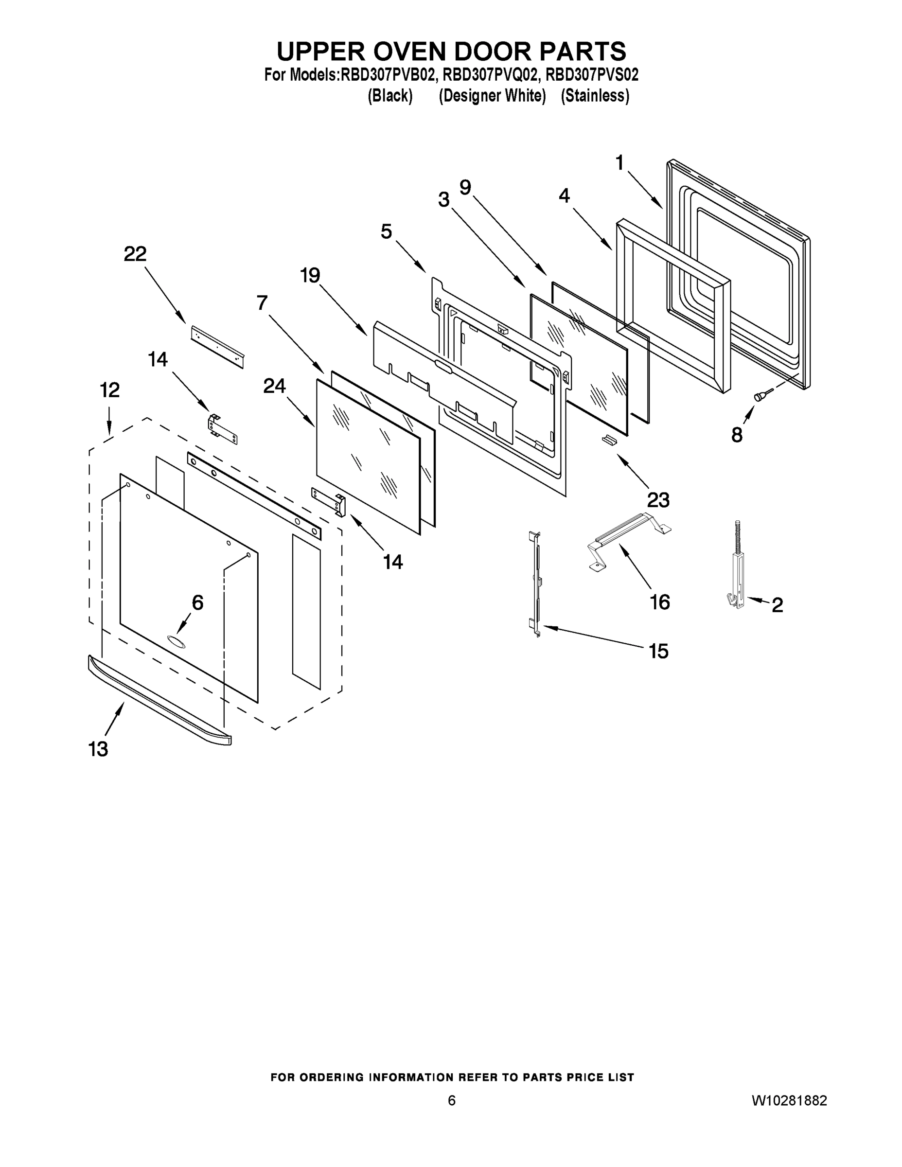 04 - UPPER OVEN DOOR PARTS