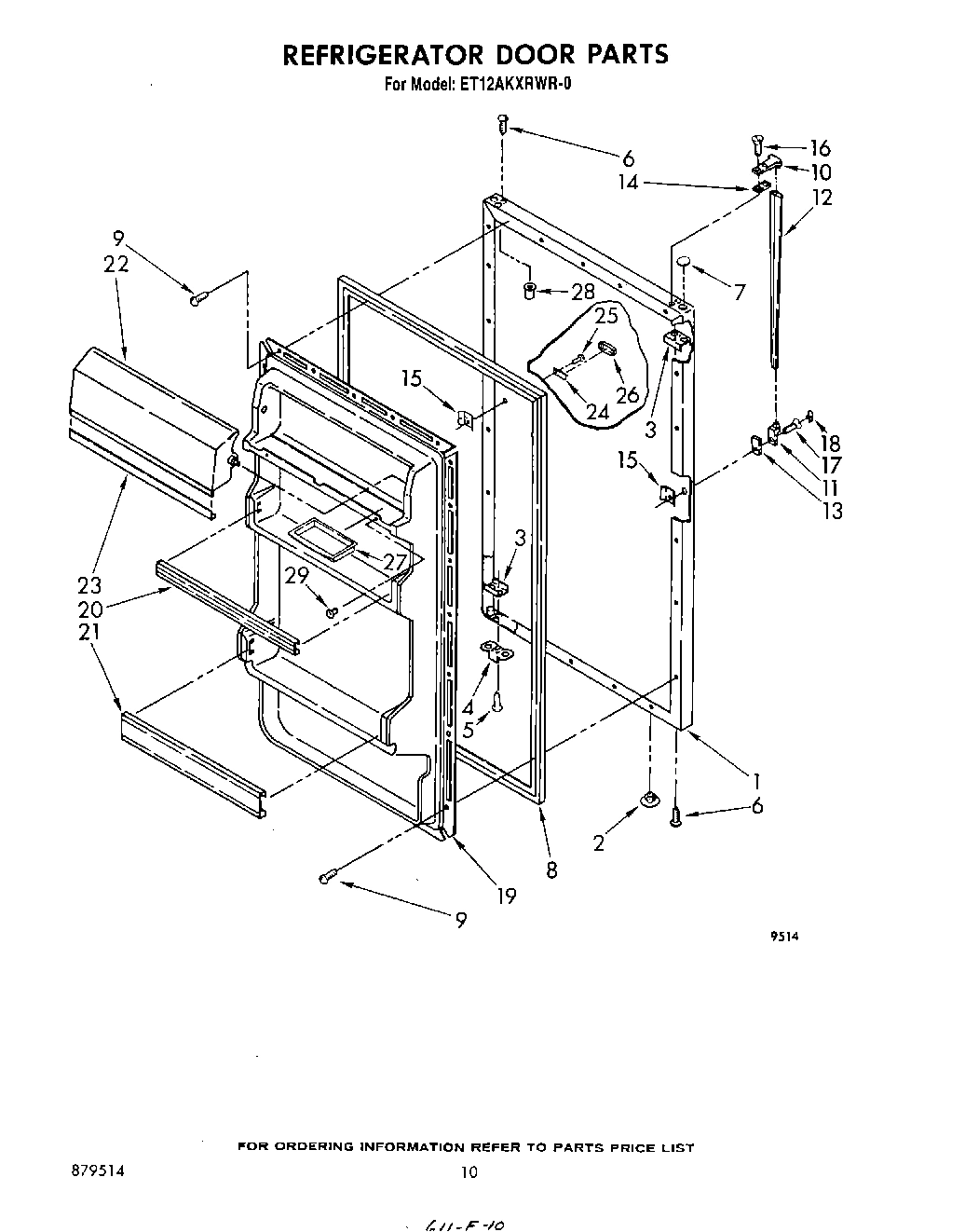 08 - REFRIGERATOR DOOR , NOT ILLUSTRATED