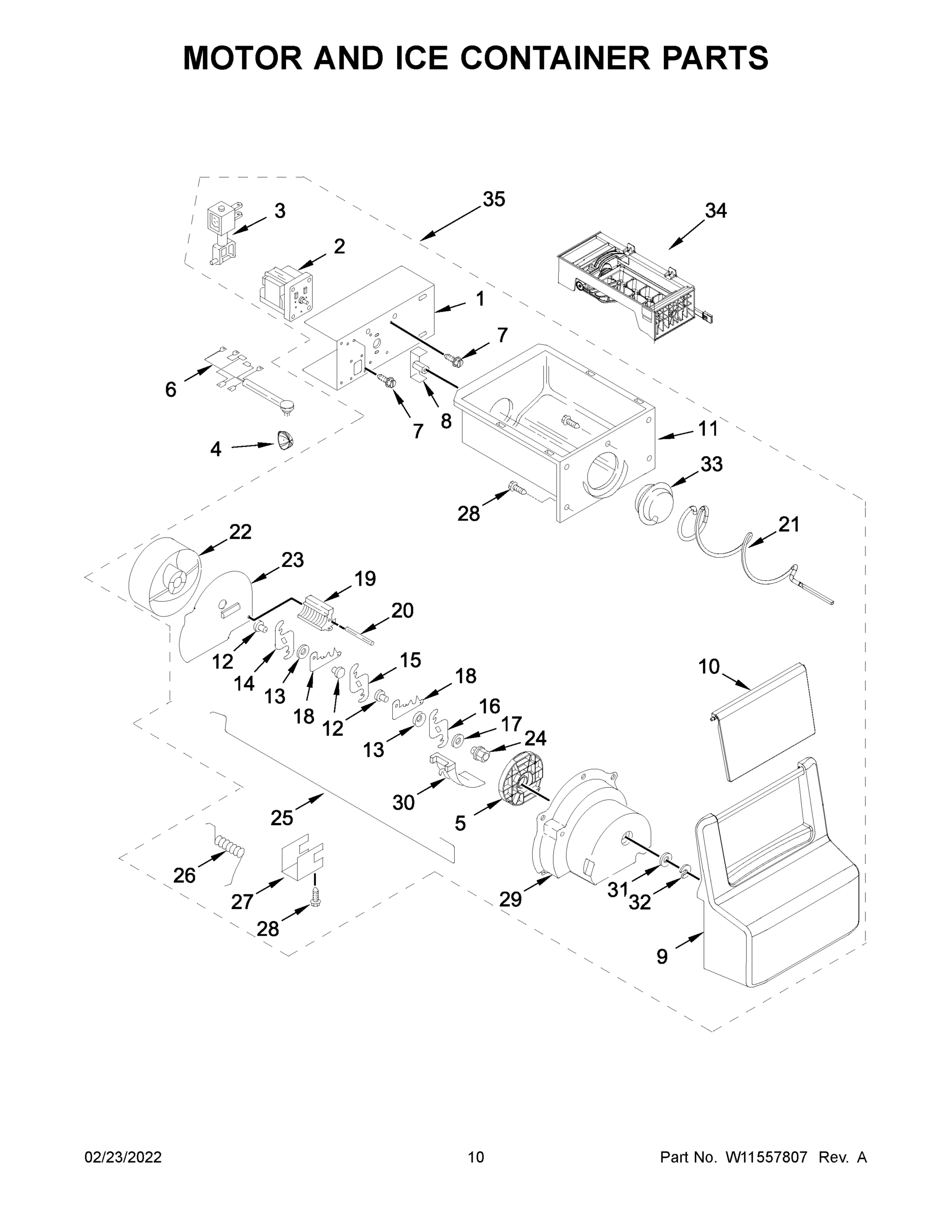 06 - MOTOR AND ICE CONTAINER PARTS