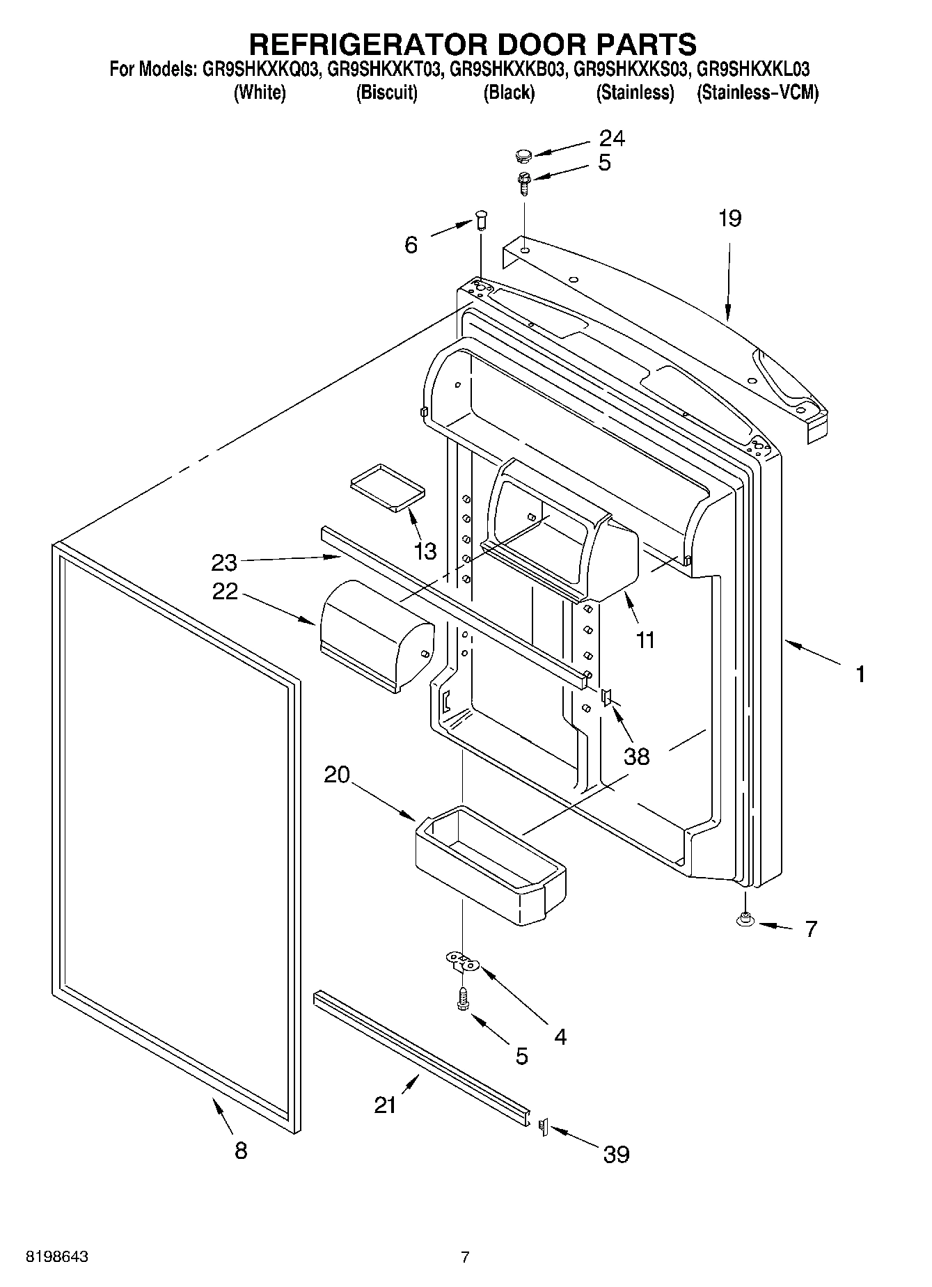 04 - REFRIGERATOR DOOR PARTS