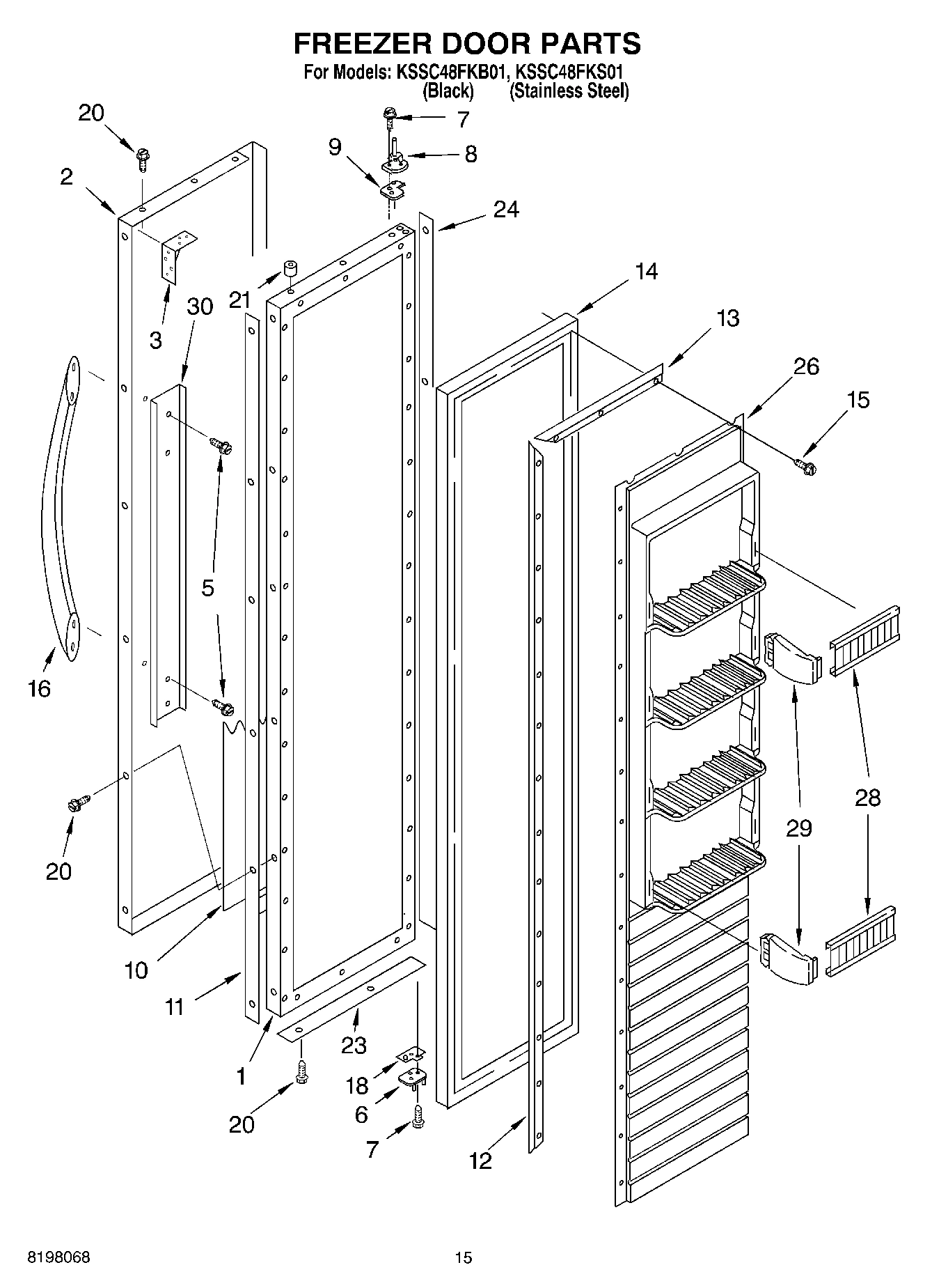 10 - FREEZER DOOR