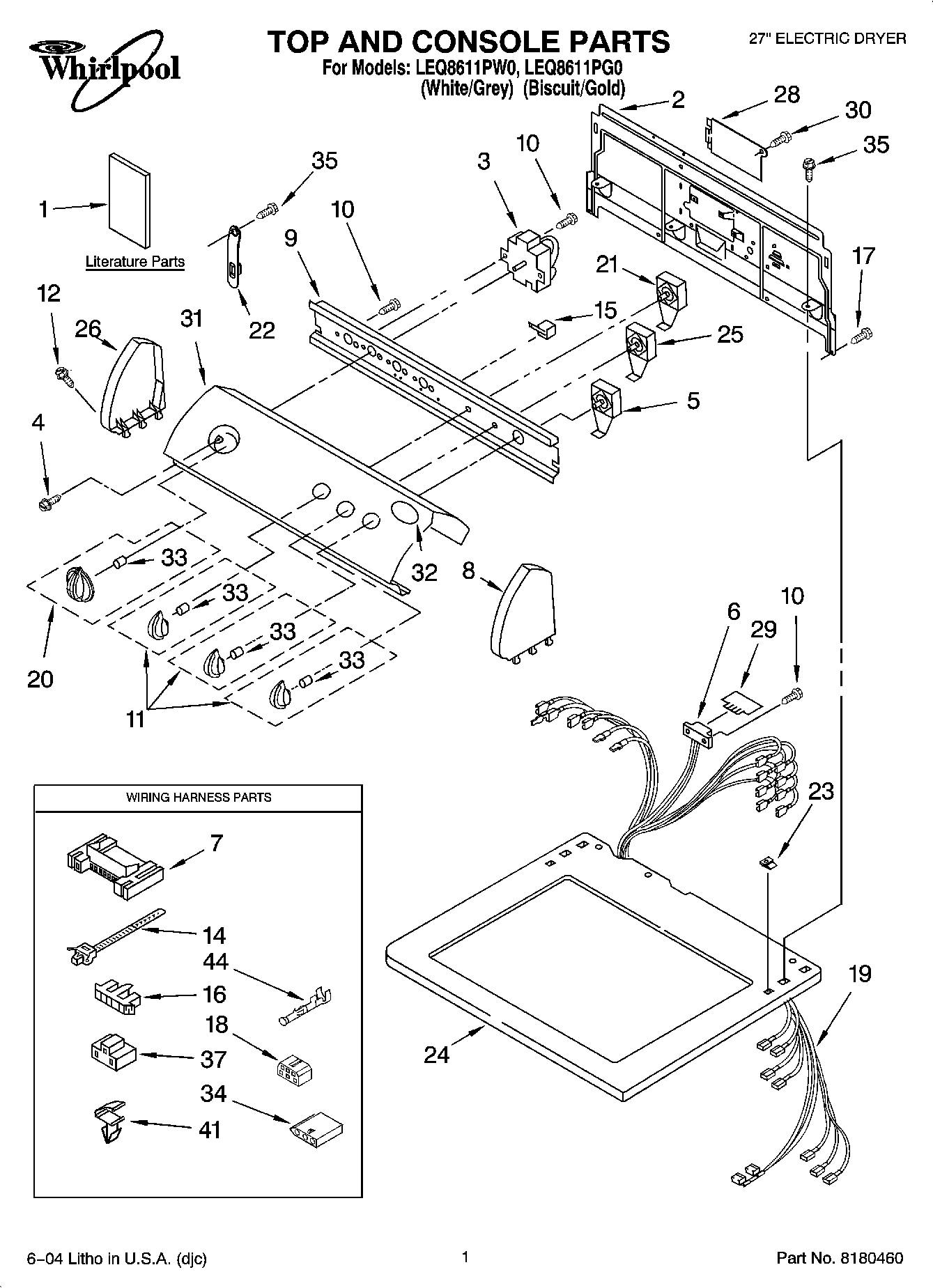 01 - TOP AND CONSOLE PARTS
