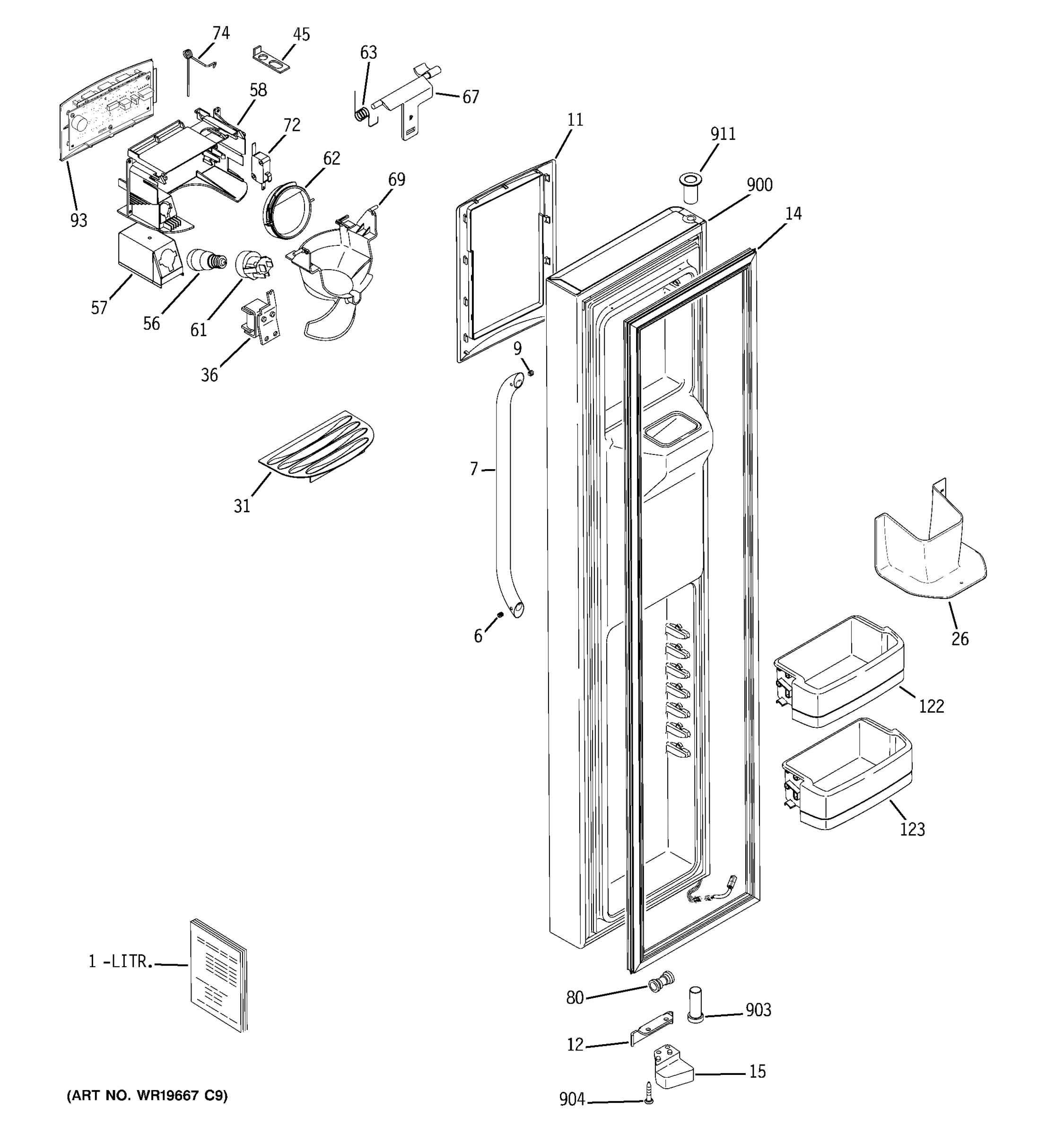 FREEZER DOOR