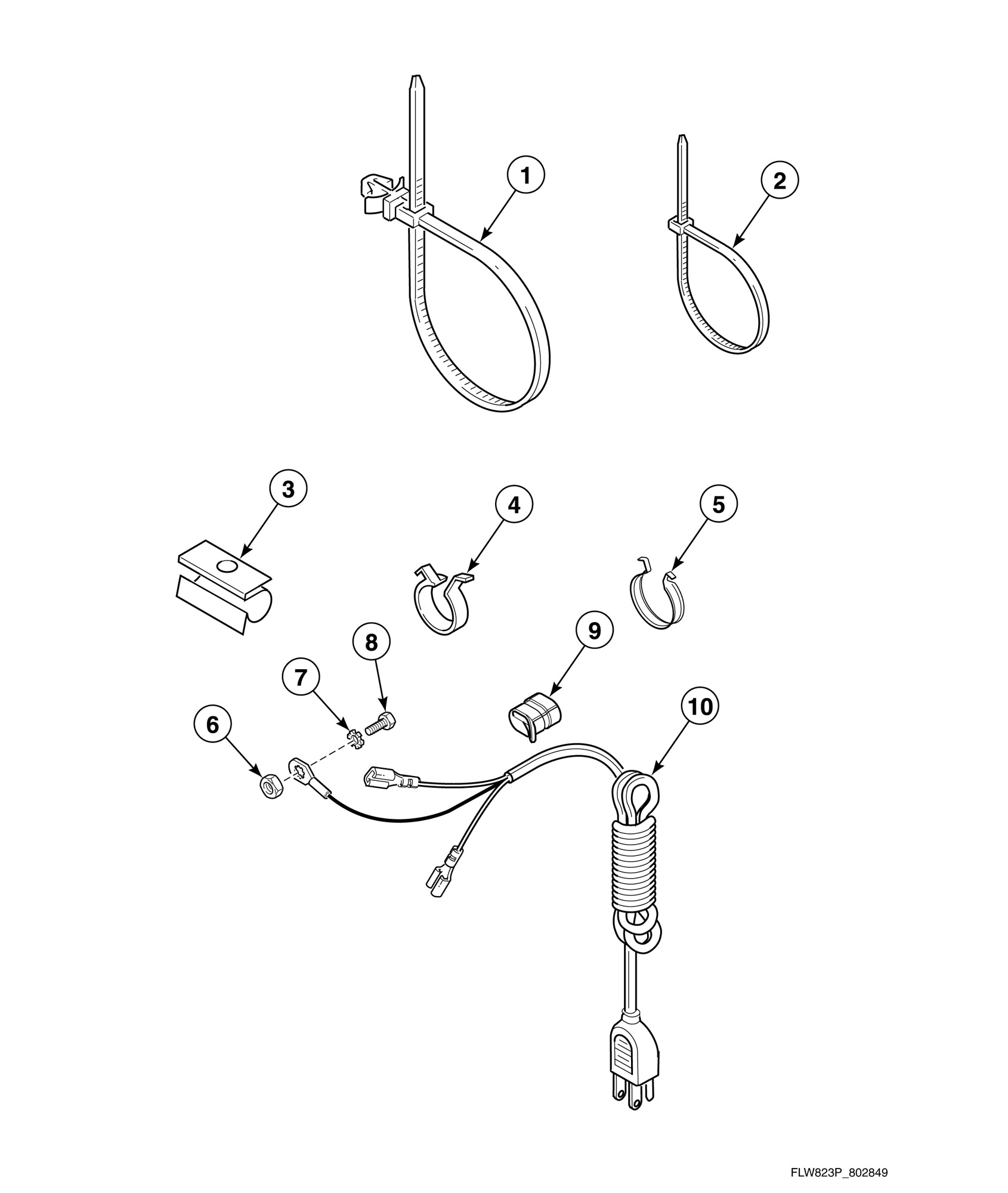 Wire Ties, Harness Clips and Lead-In Cord