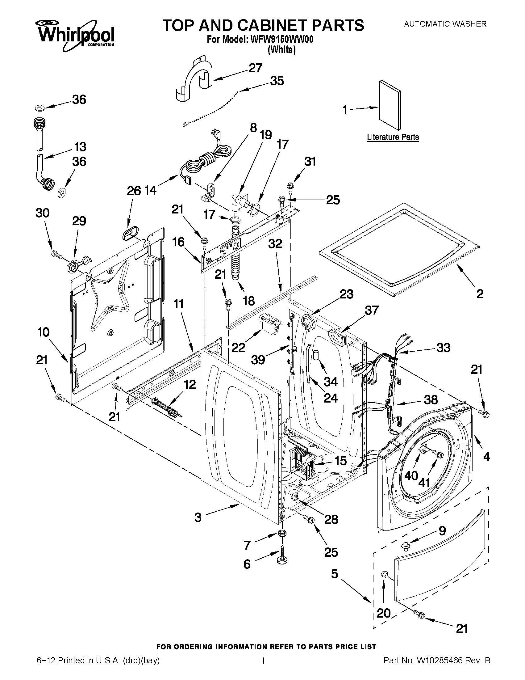 01 - TOP AND CABINET PARTS