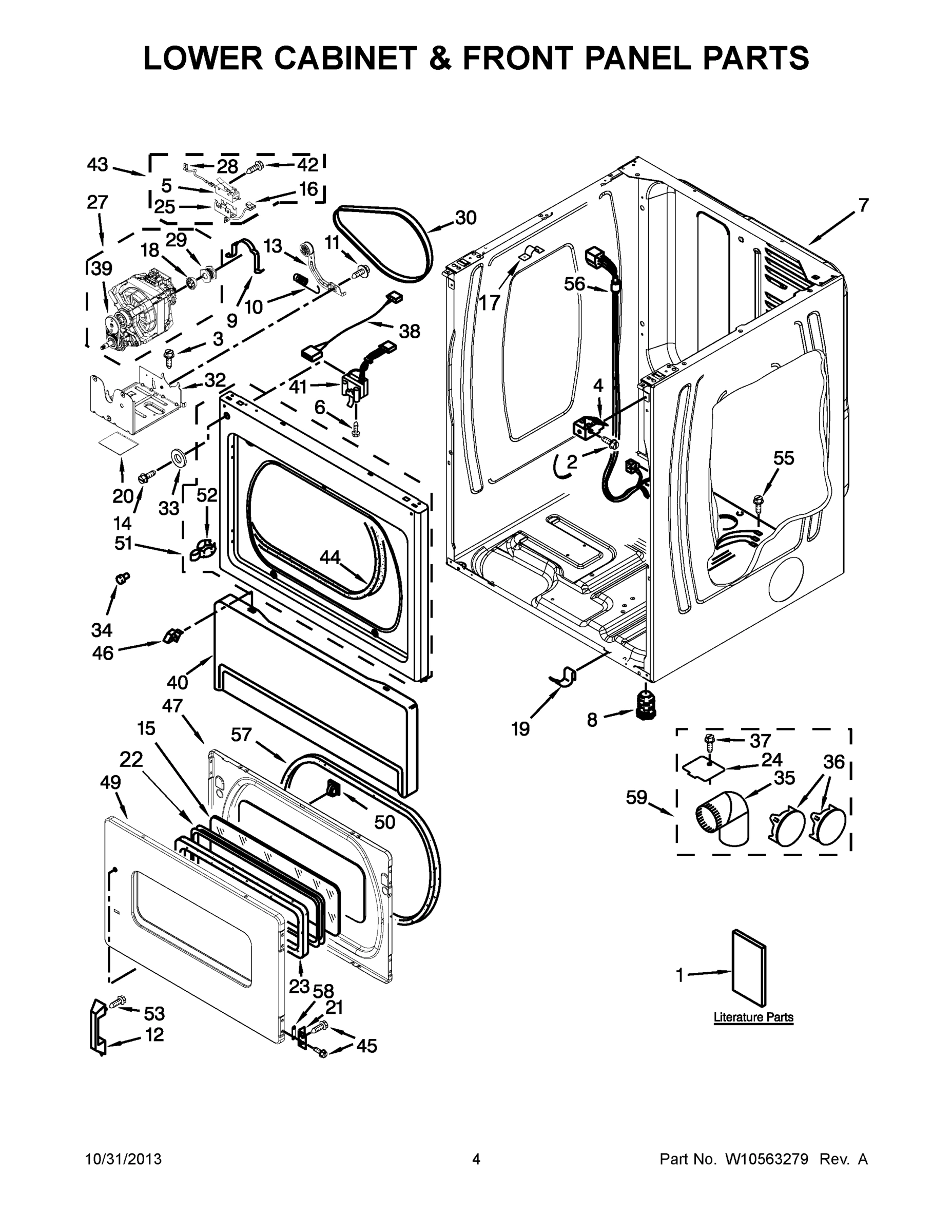 03 - LOWER CABINET & FRONT PANEL PARTS