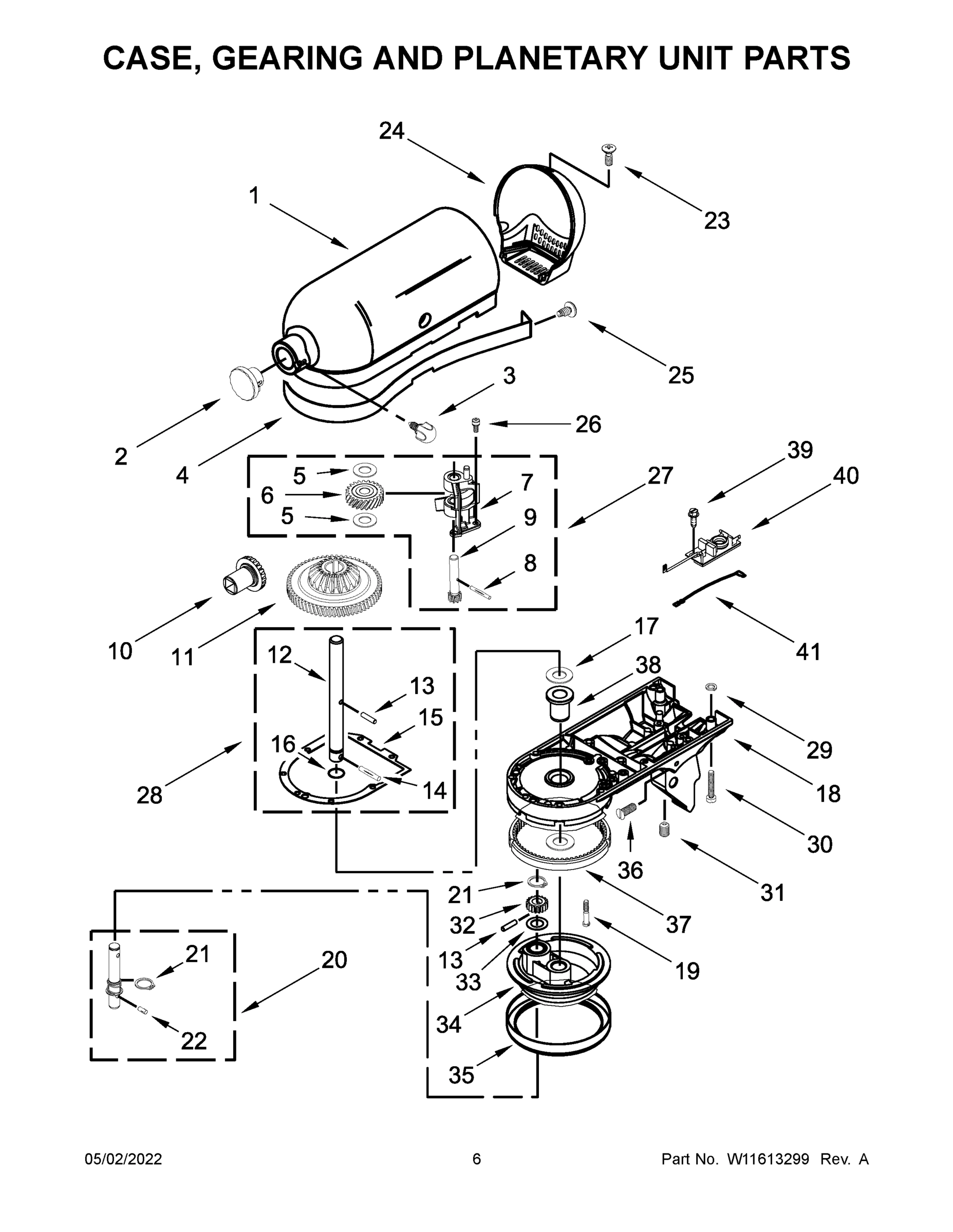 04 - CASE, GEARING AND PLANETARY UNIT PARTS