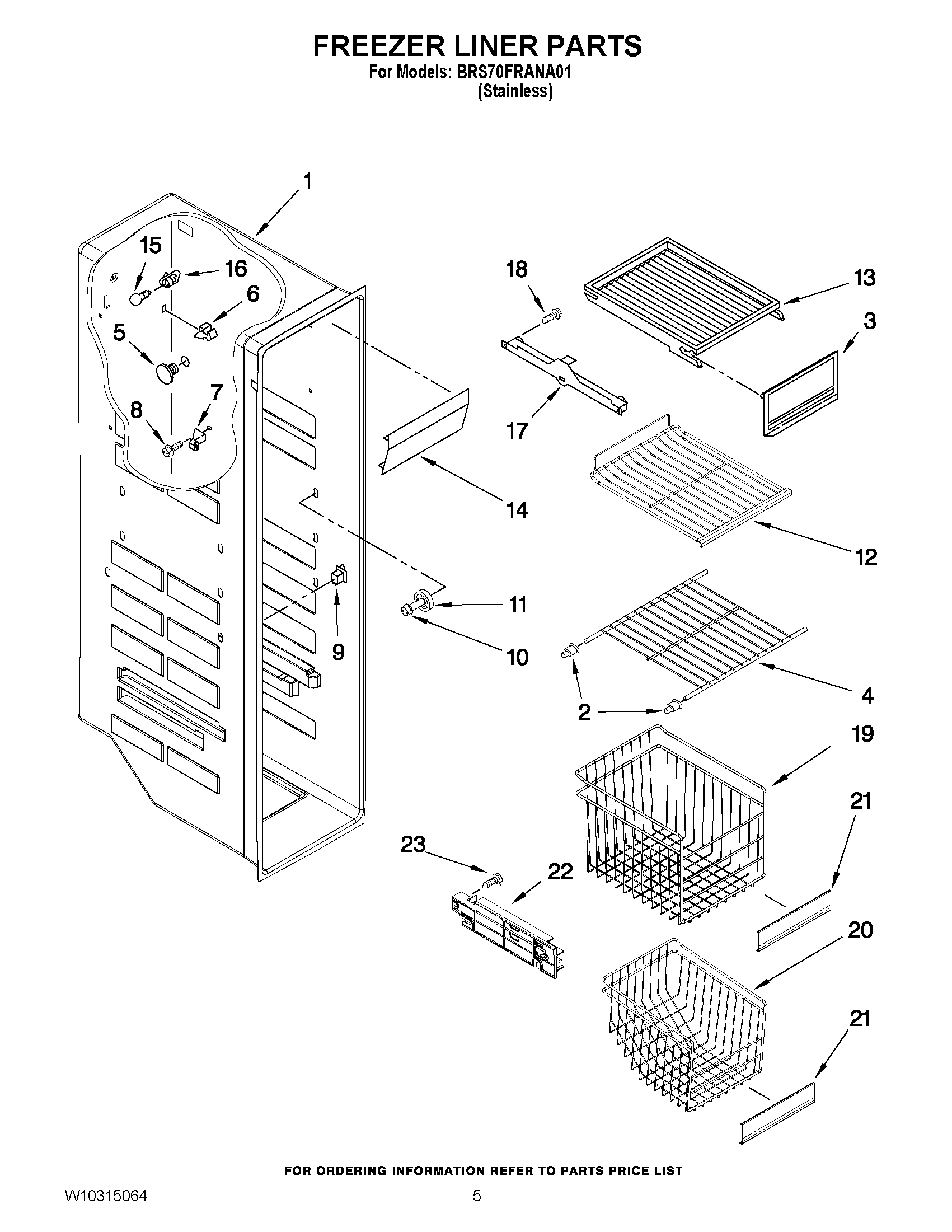 04 - FREEZER LINER PARTS