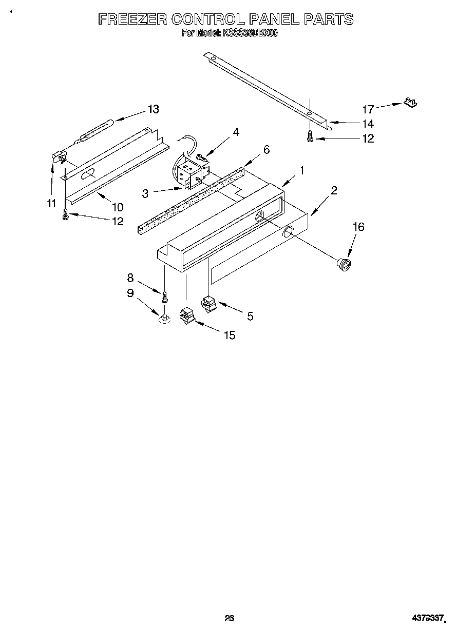 16 - FREEZER CONTROL PANEL