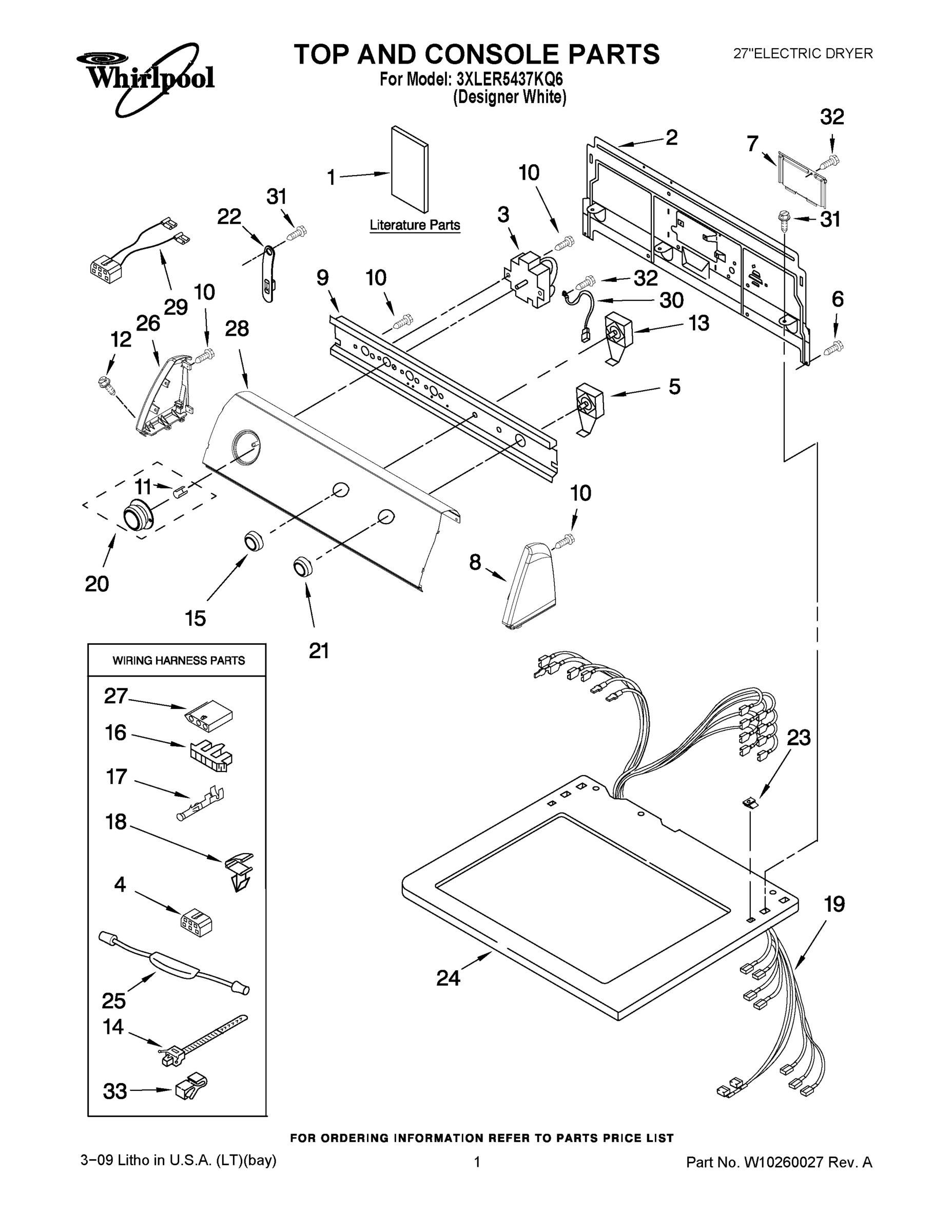01 - TOP AND CONSOLE PARTS