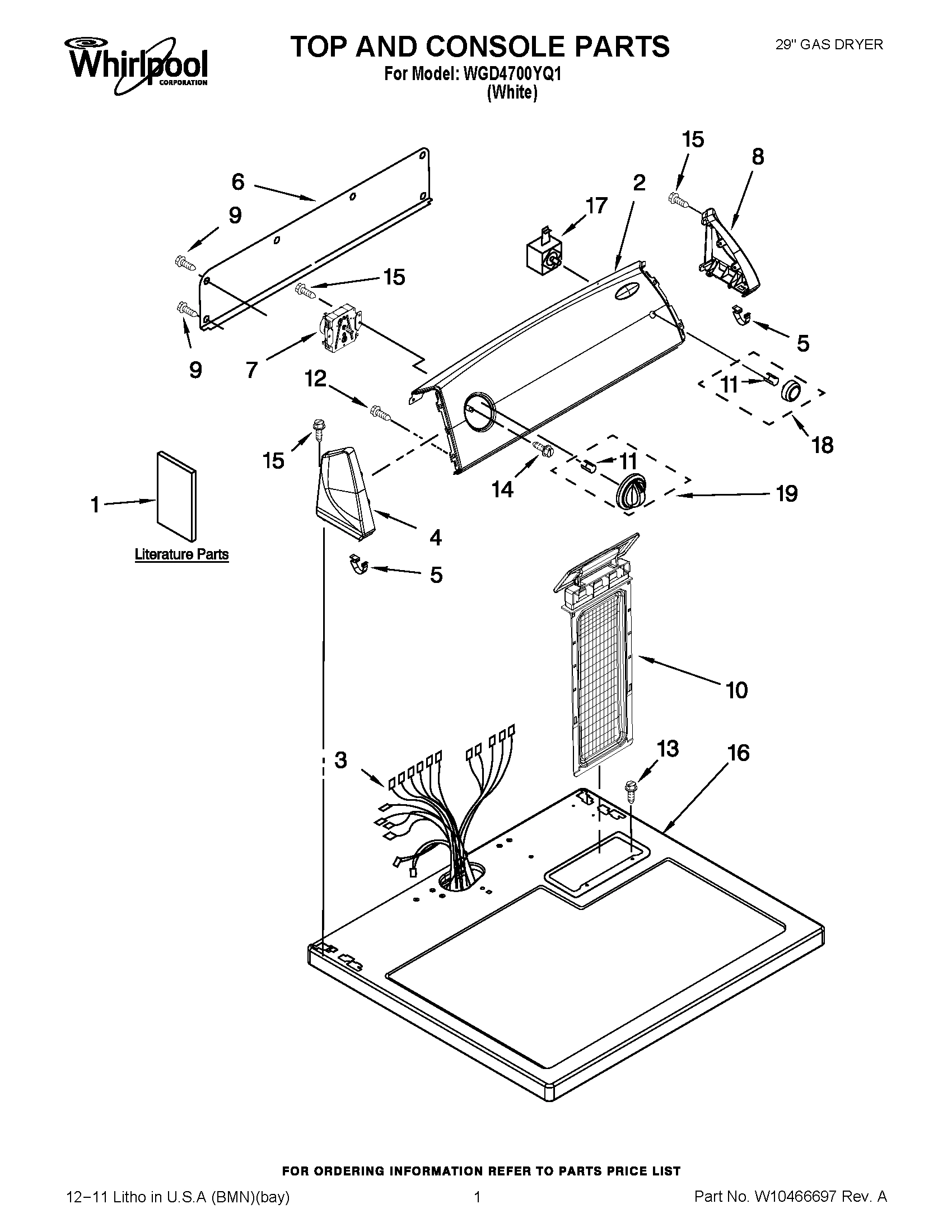 01 - TOP AND CONSOLE PARTS