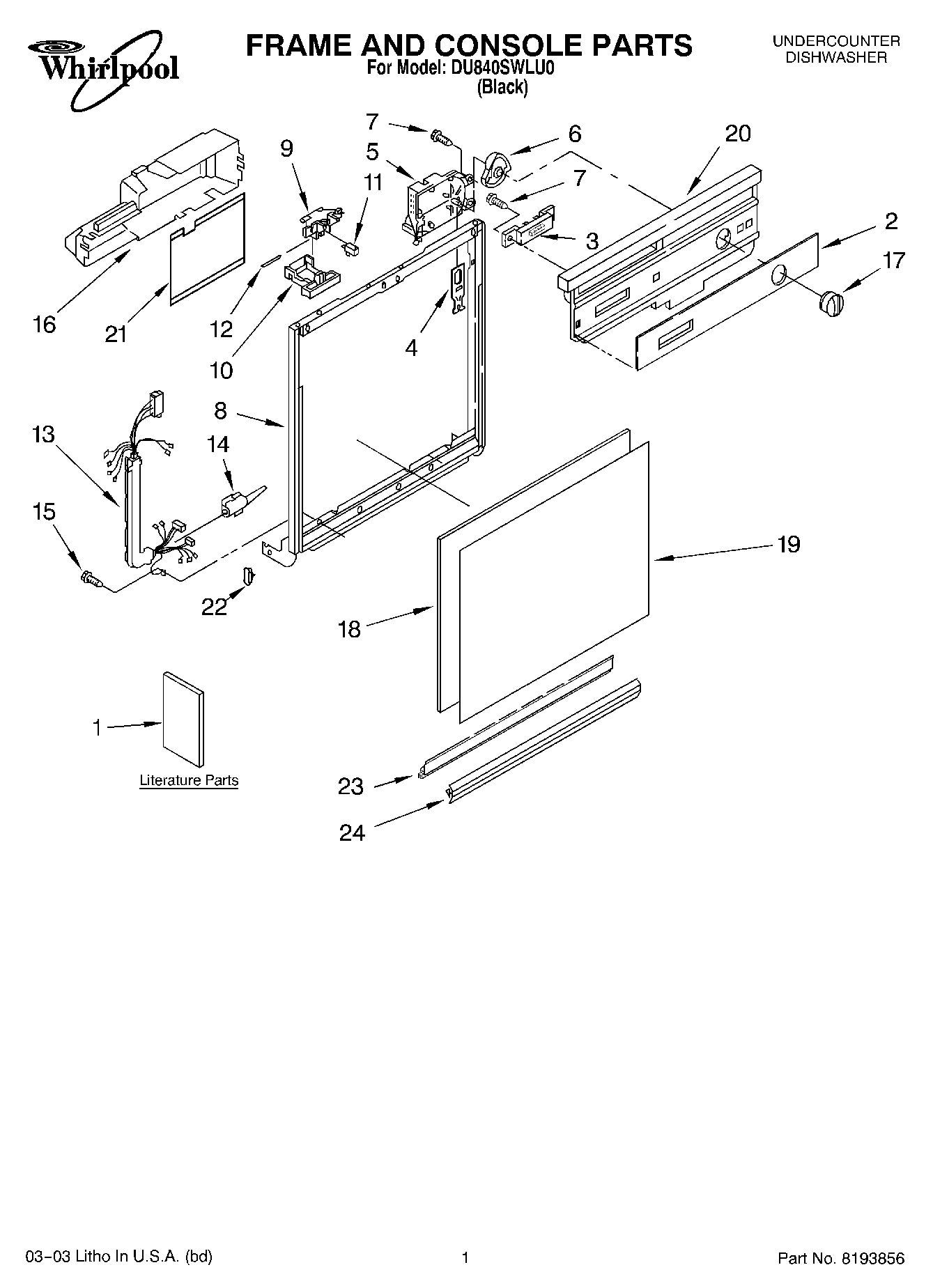 01 - FRAME AND CONSOLE PARTS
