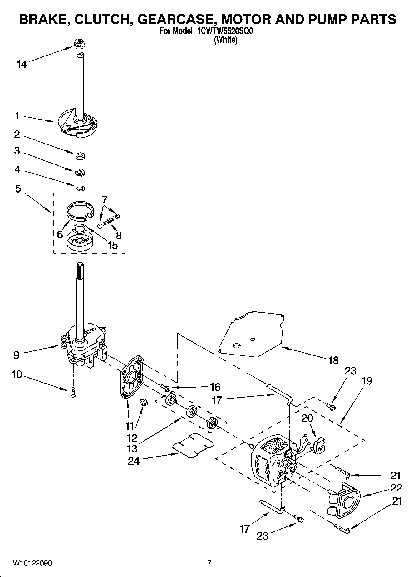04 - BRAKE, CLUTCH, GEARCASE, MOTOR AND PUMP PARTS