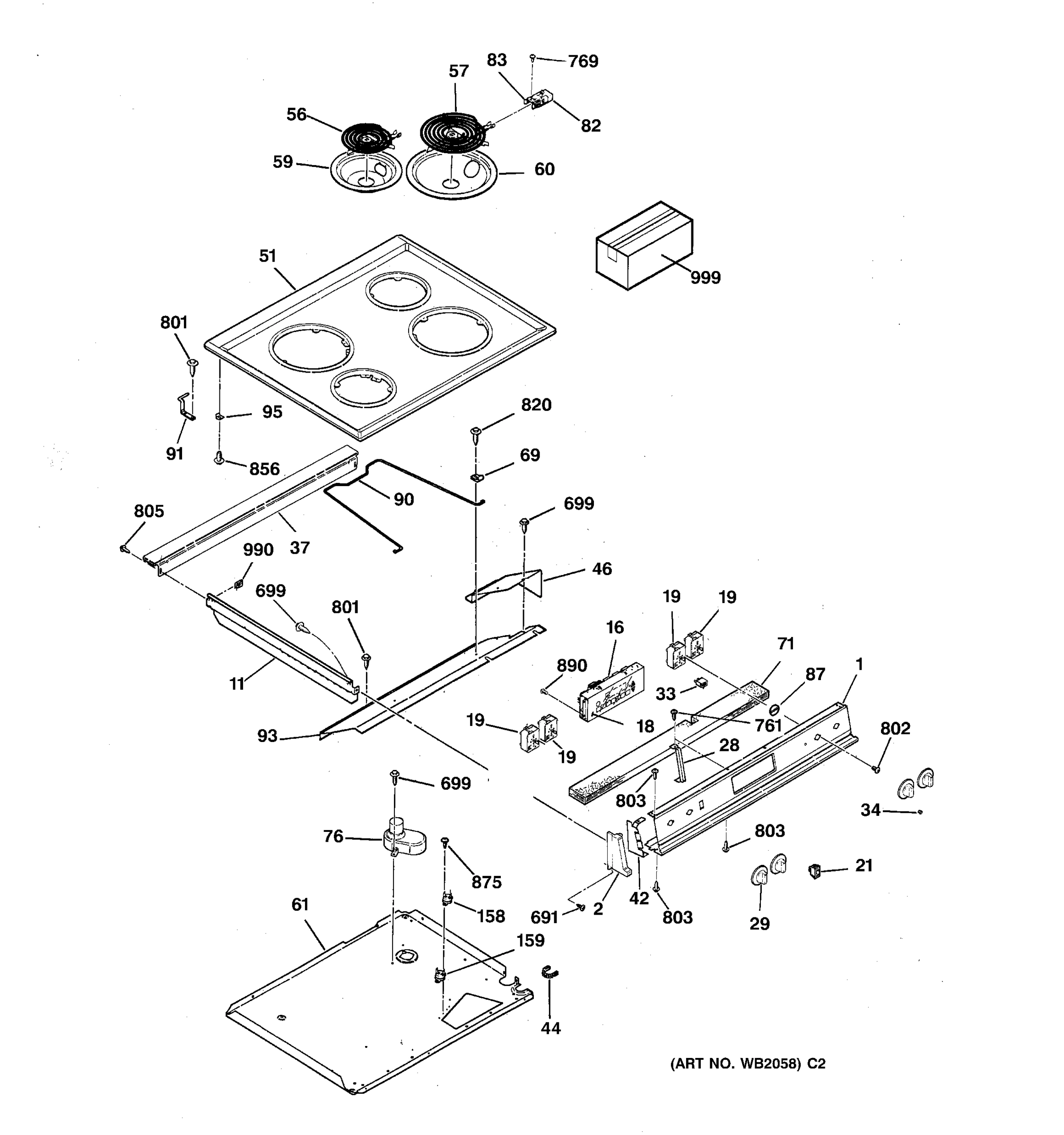 CONTROL PANEL & COOKTOP