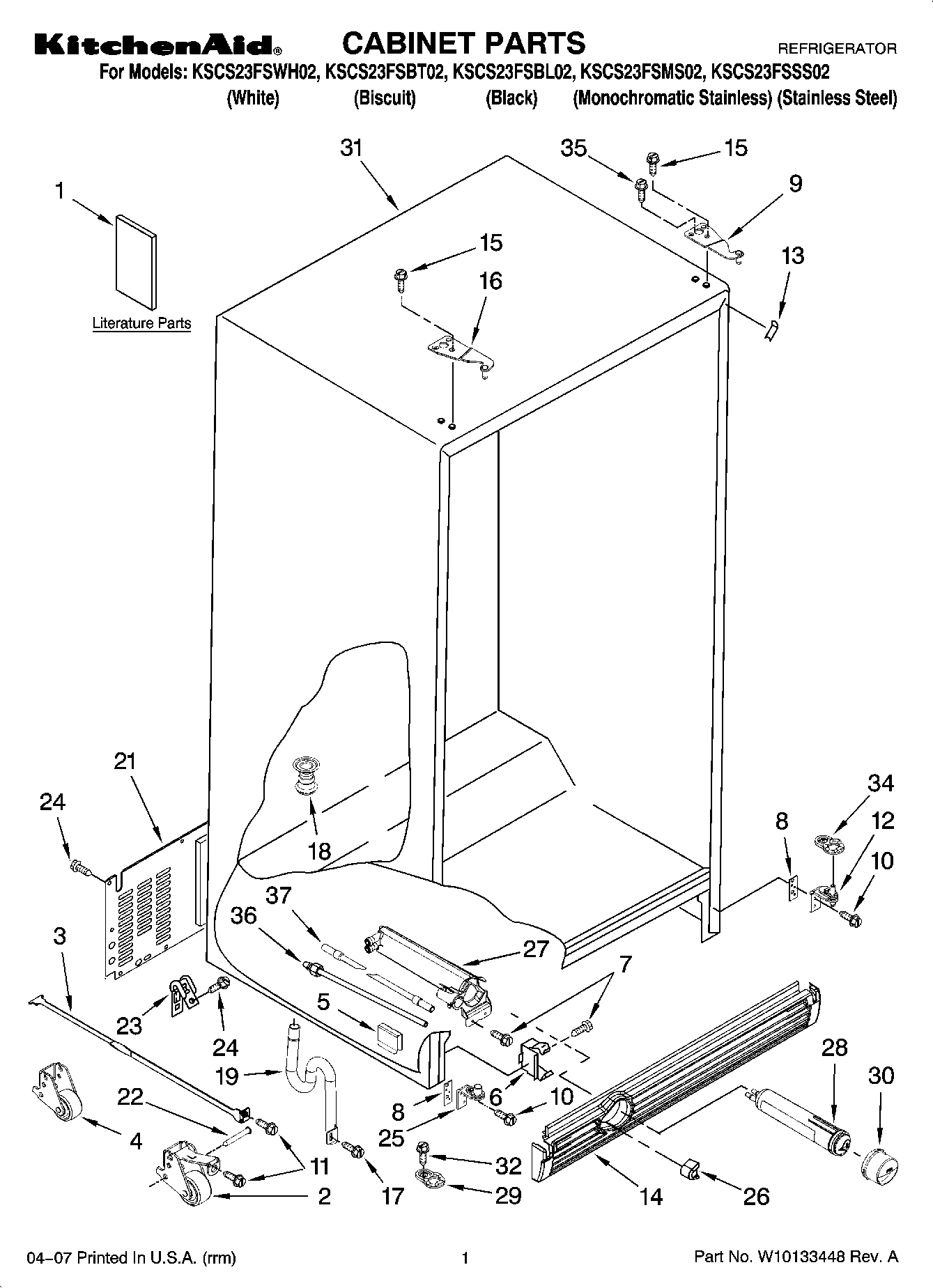 01 - CABINET PARTS