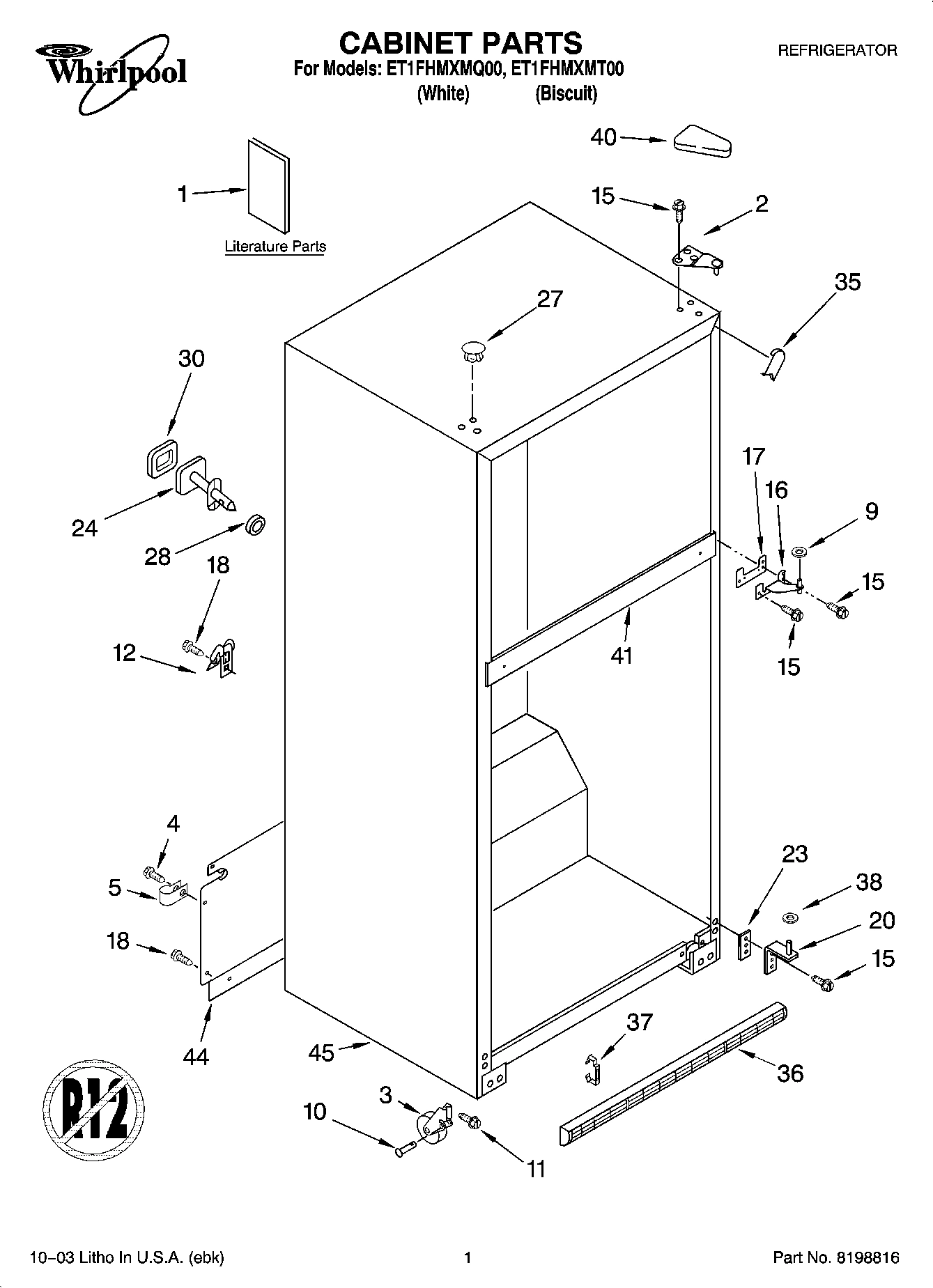 01 - CABINET PARTS
