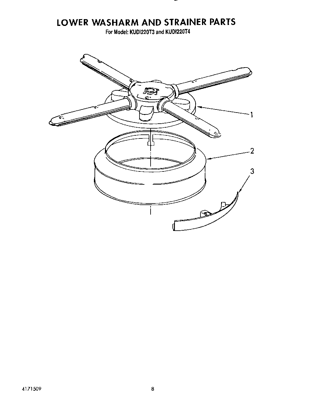 06 - LOWER WASHARM AND STRAINER