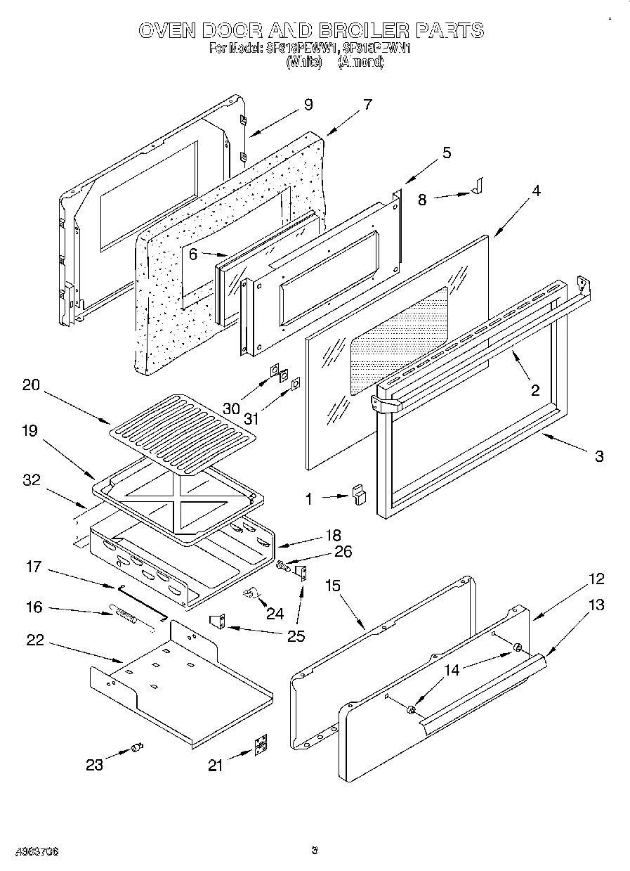 02 - OVEN DOOR AND BROILER