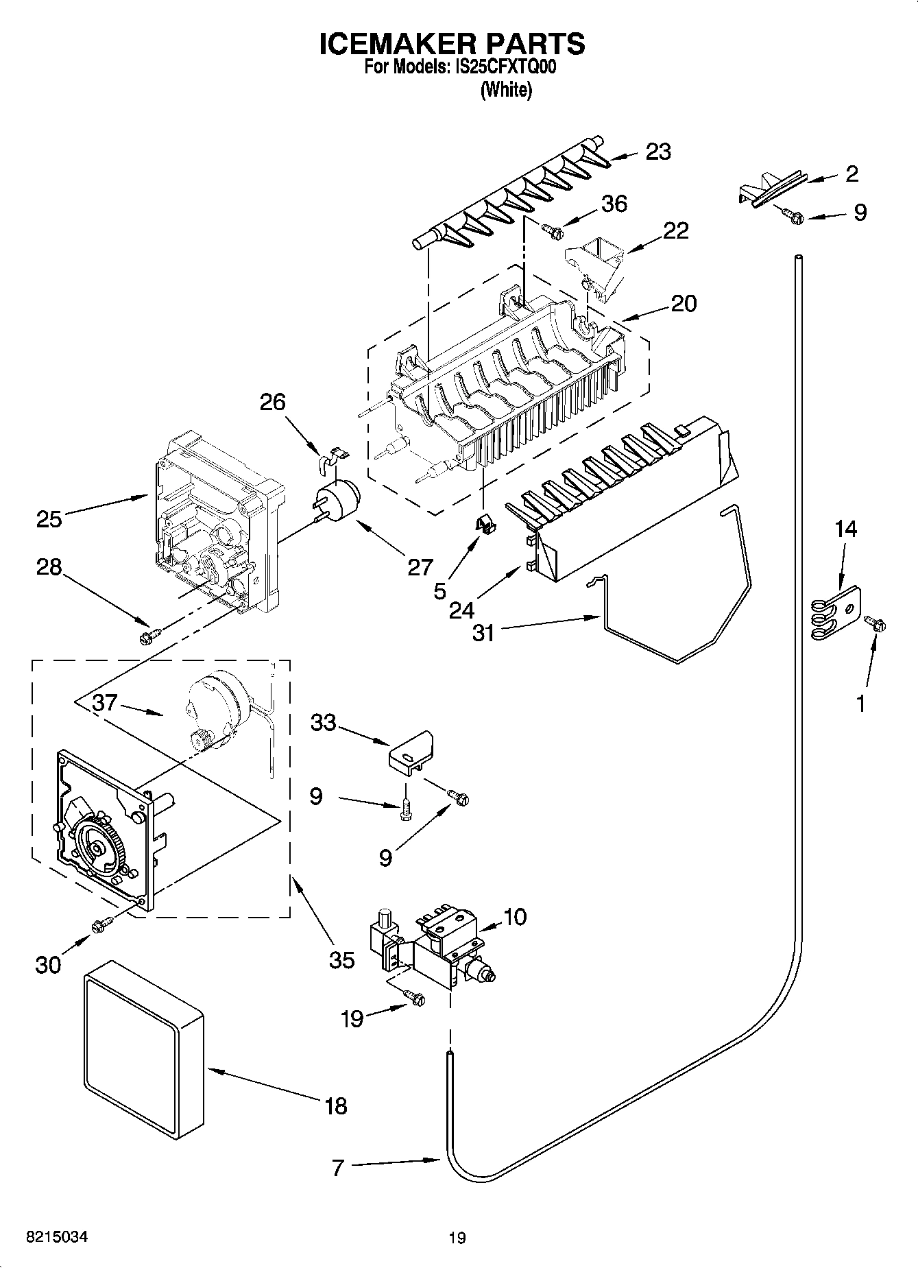 12 - ICEMAKER PARTS, OPTIONAL PARTS (NOT INCLUDED)