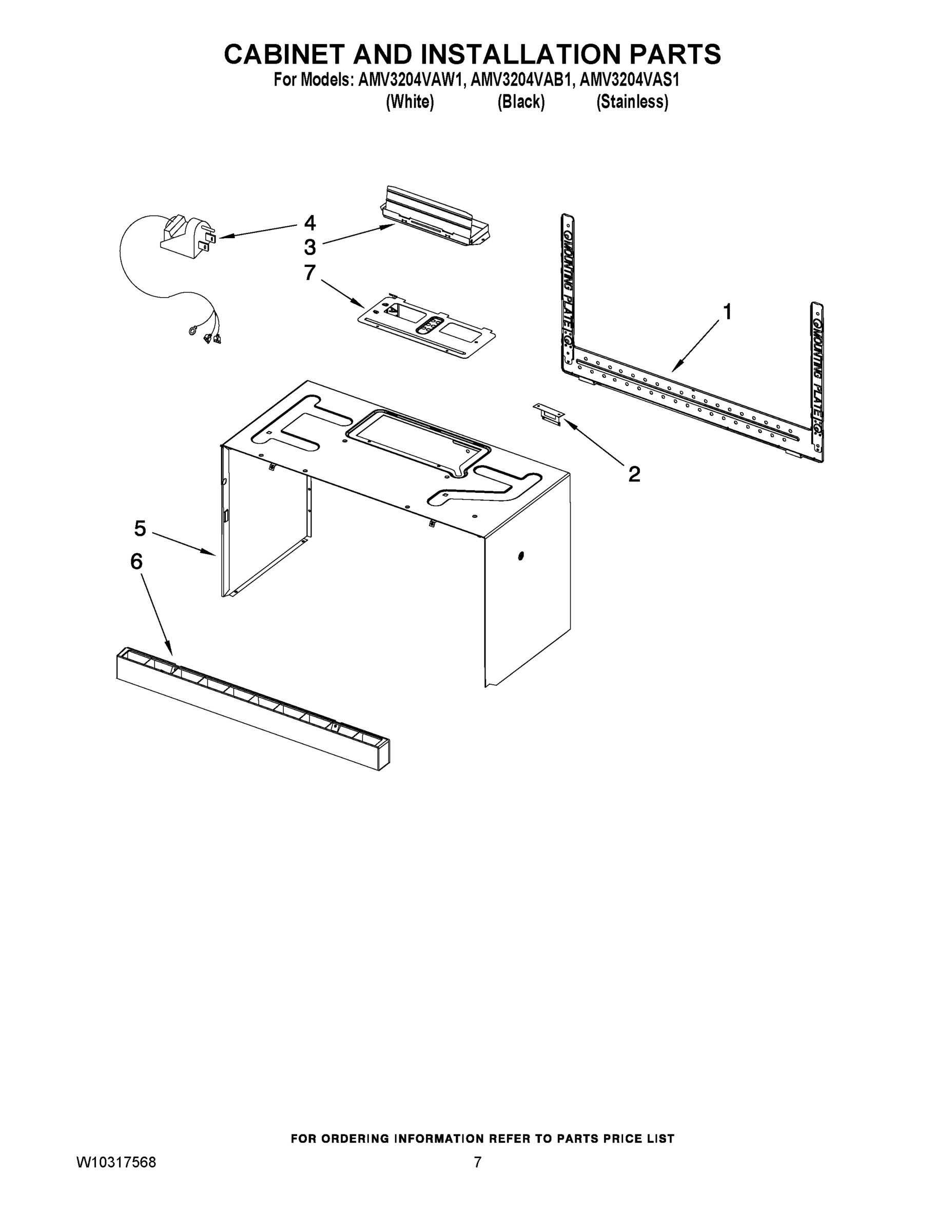 06 - CABINET AND INSTALLATION PARTS