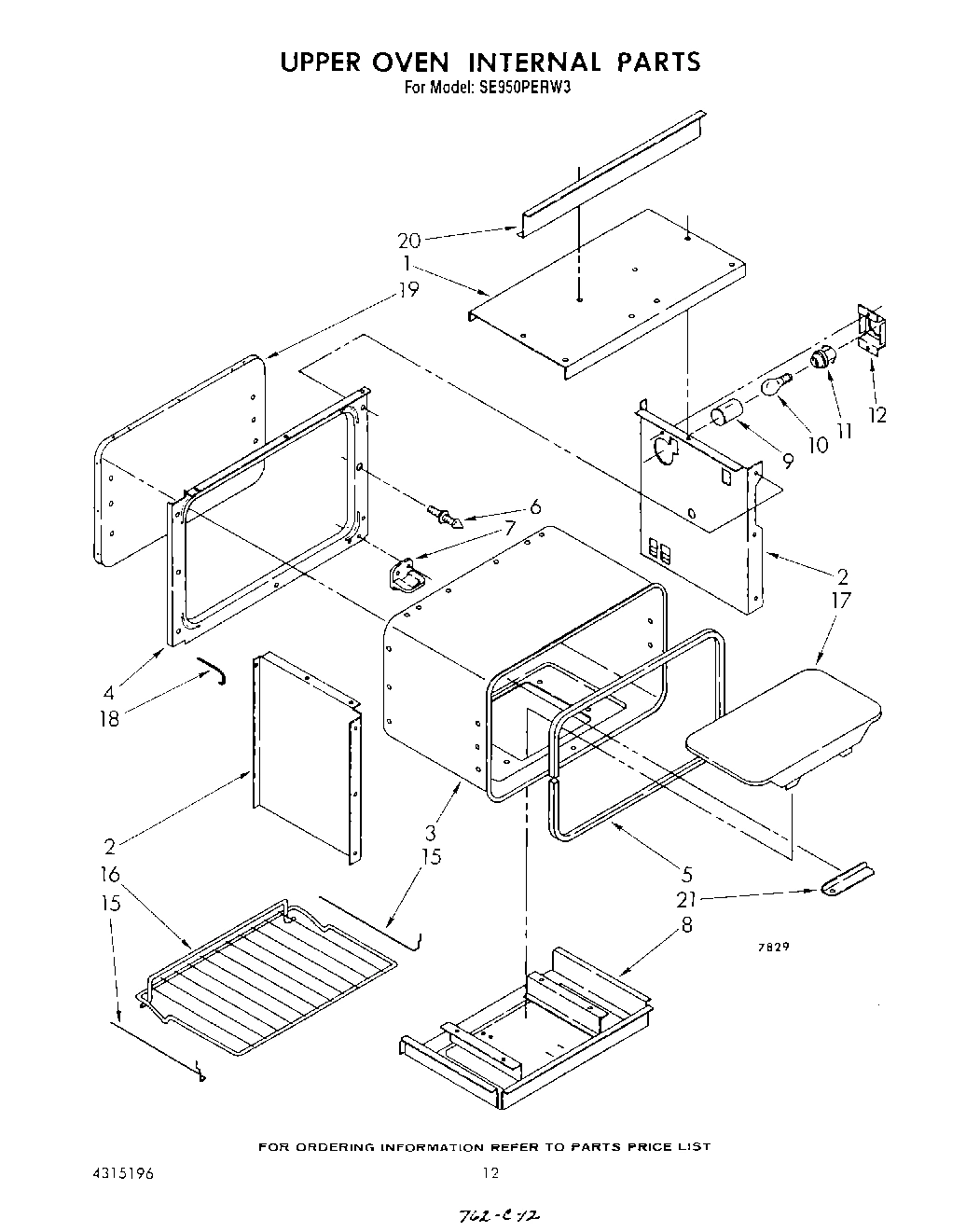 08 - UPPER OVEN INTERNAL, LIT/OPTIONAL