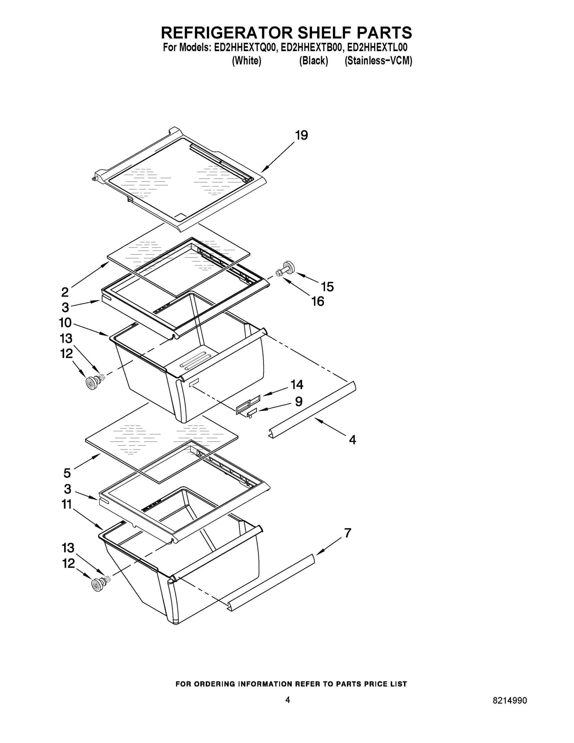 03 - REFRIGERATOR SHELF PARTS