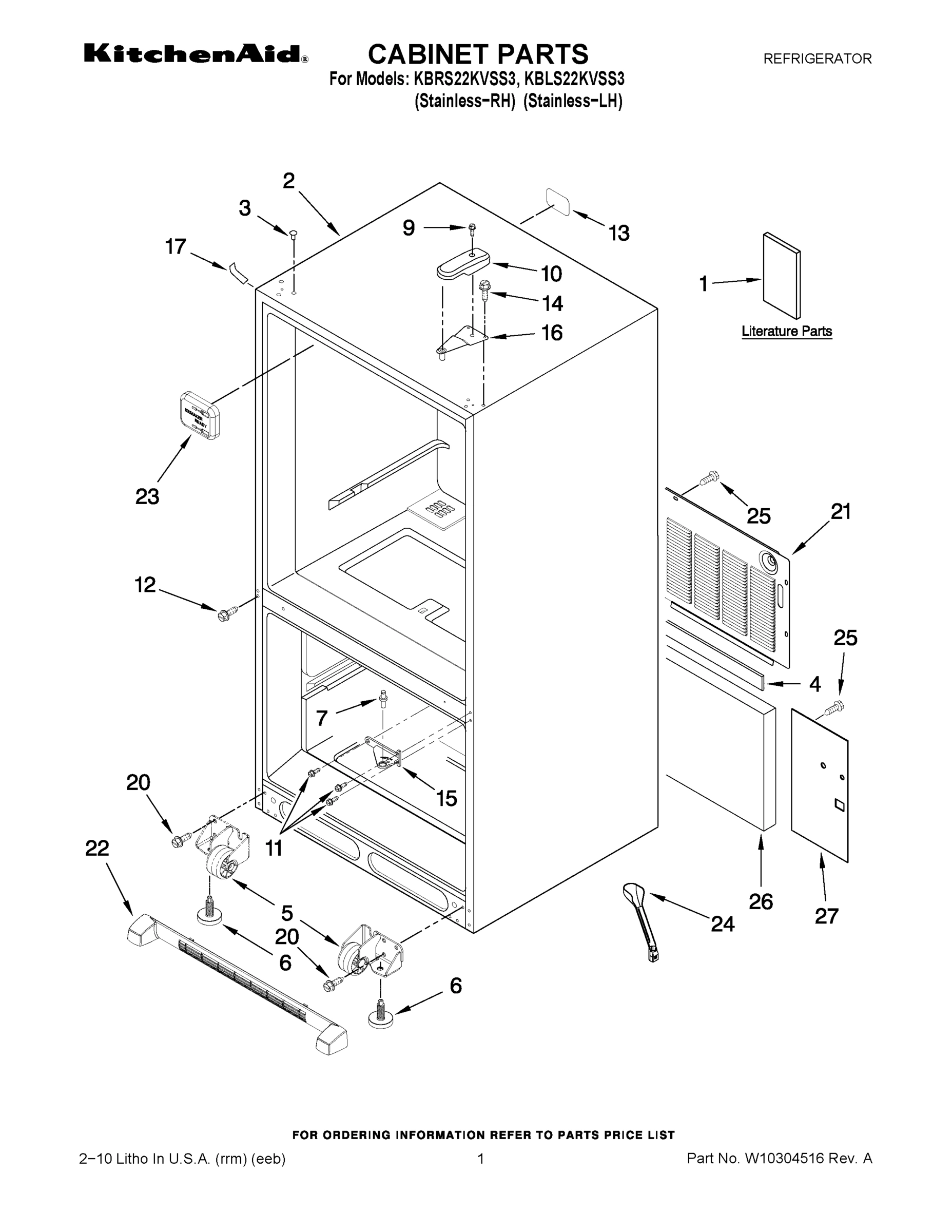 01 - CABINET PARTS