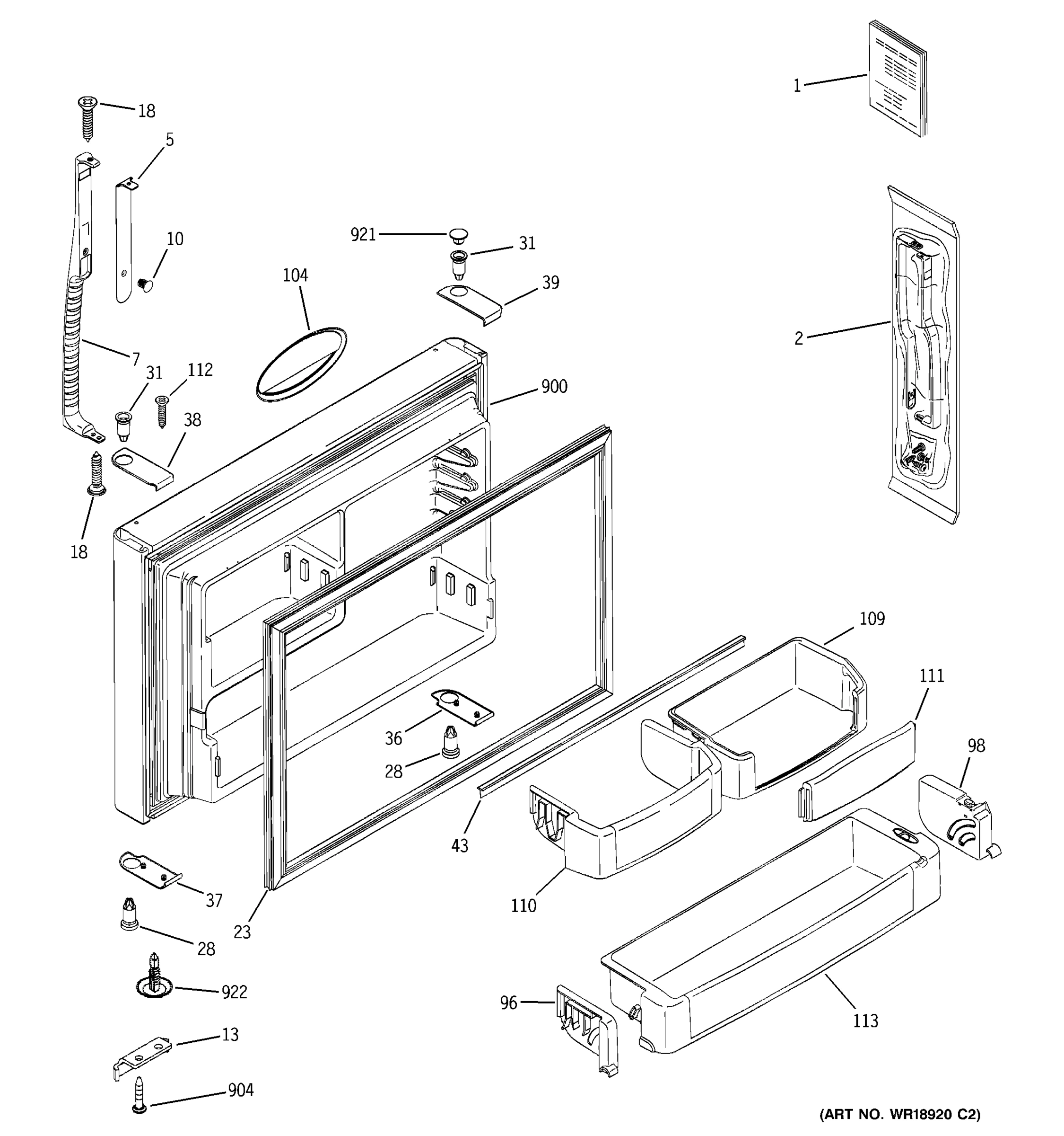 FREEZER DOOR
