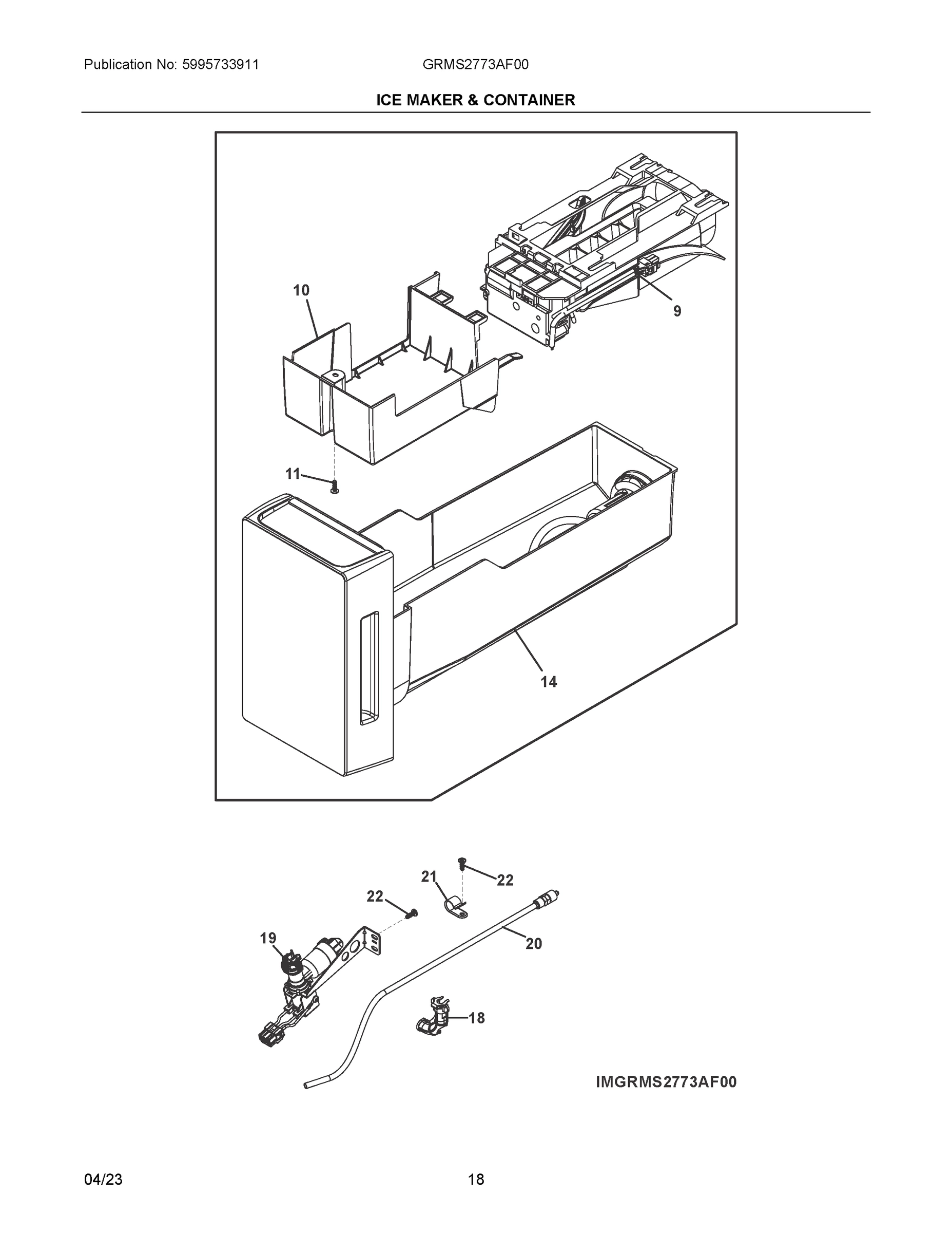 10 - ICE MAKER & CONTAINER