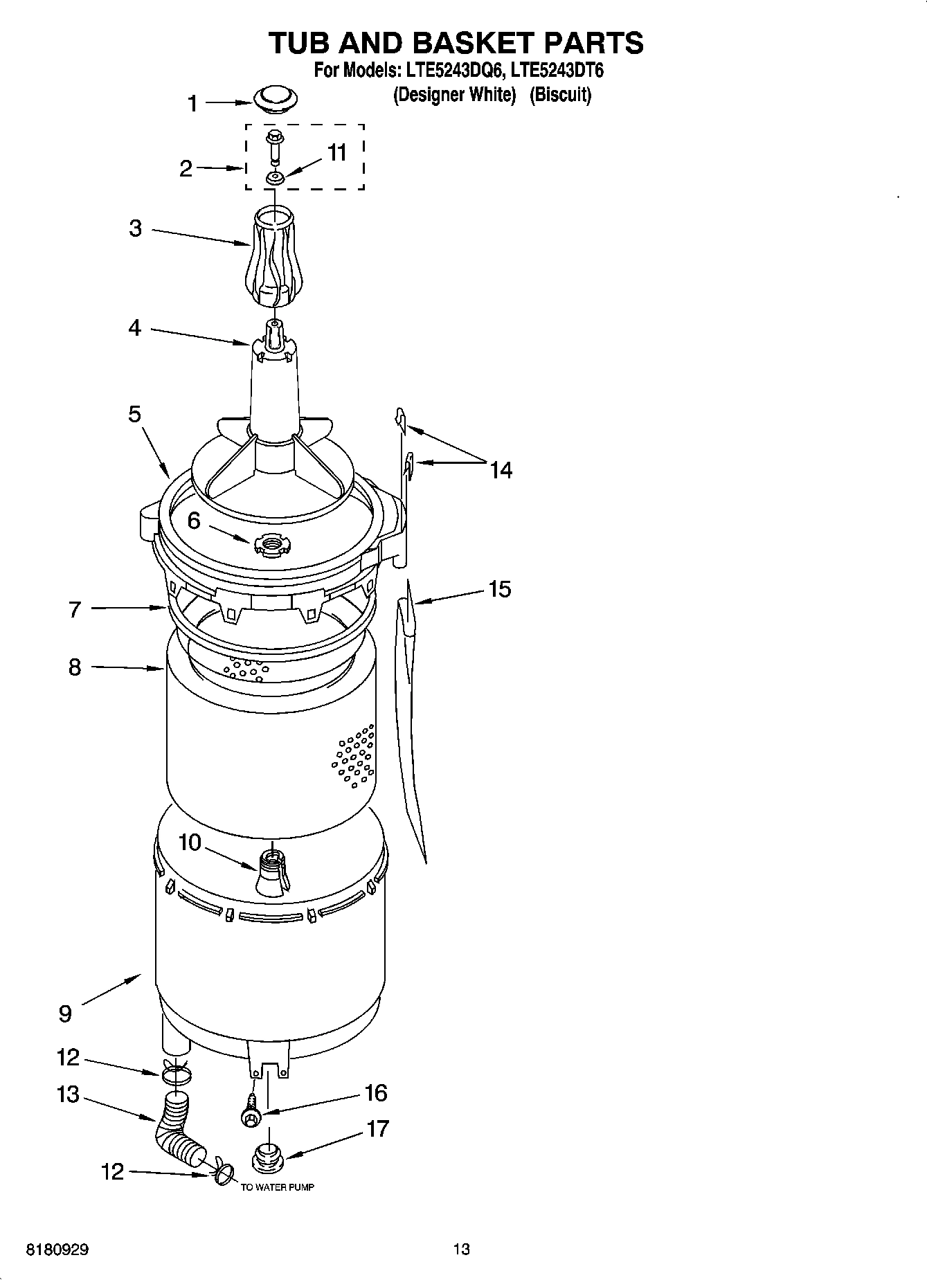 10 - TUB AND BASKET PARTS