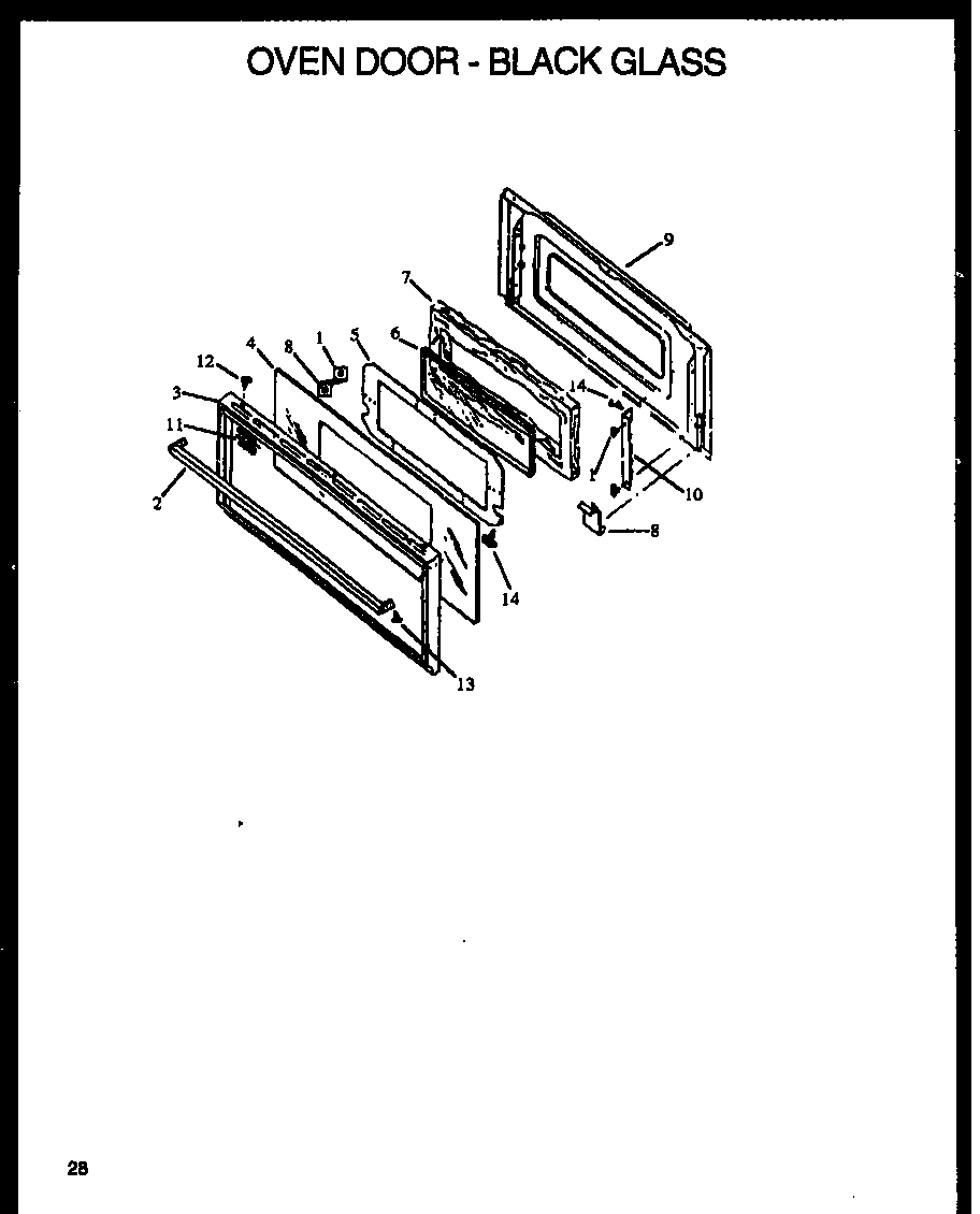 05 - OVEN DOOR - BLACK GLASS