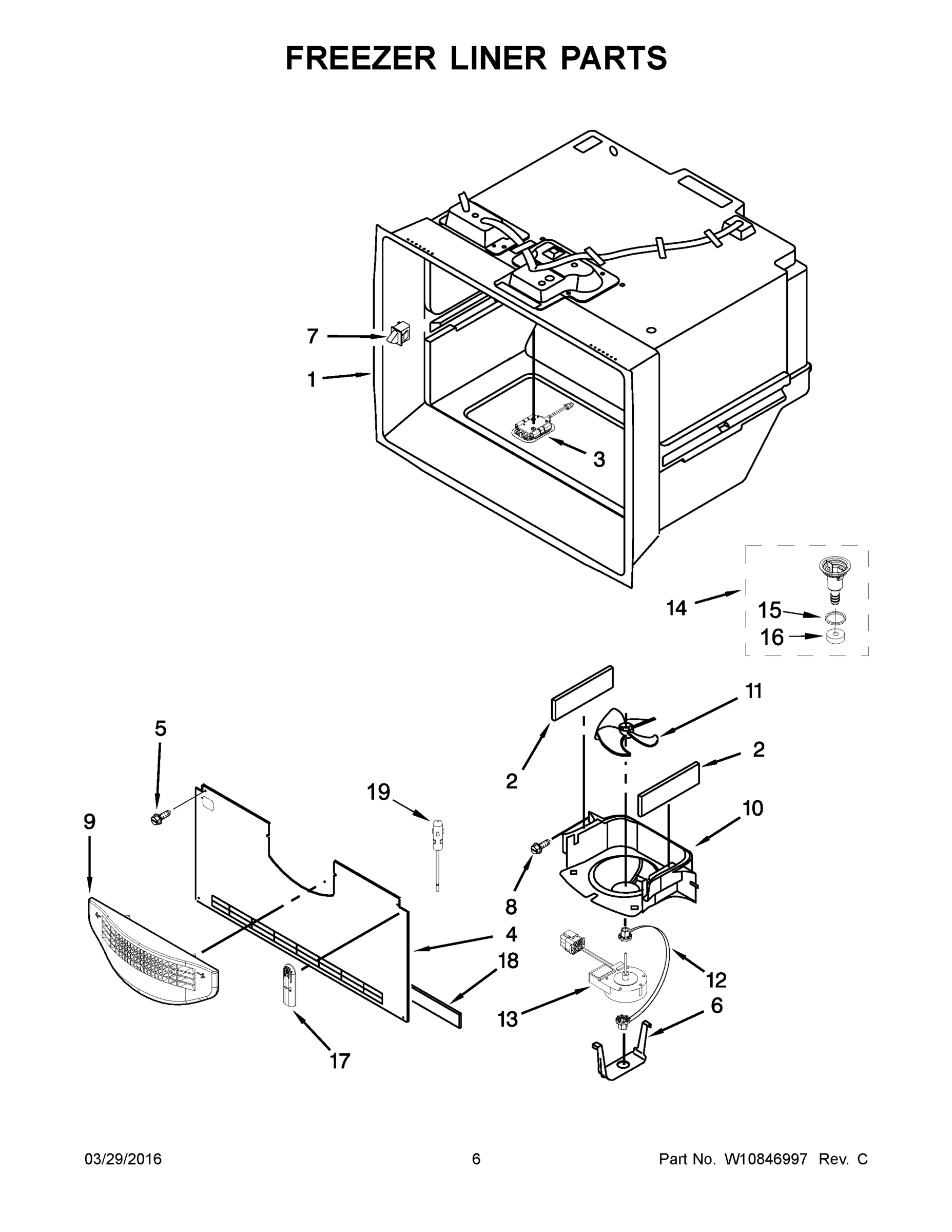 04 - FREEZER LINER PARTS