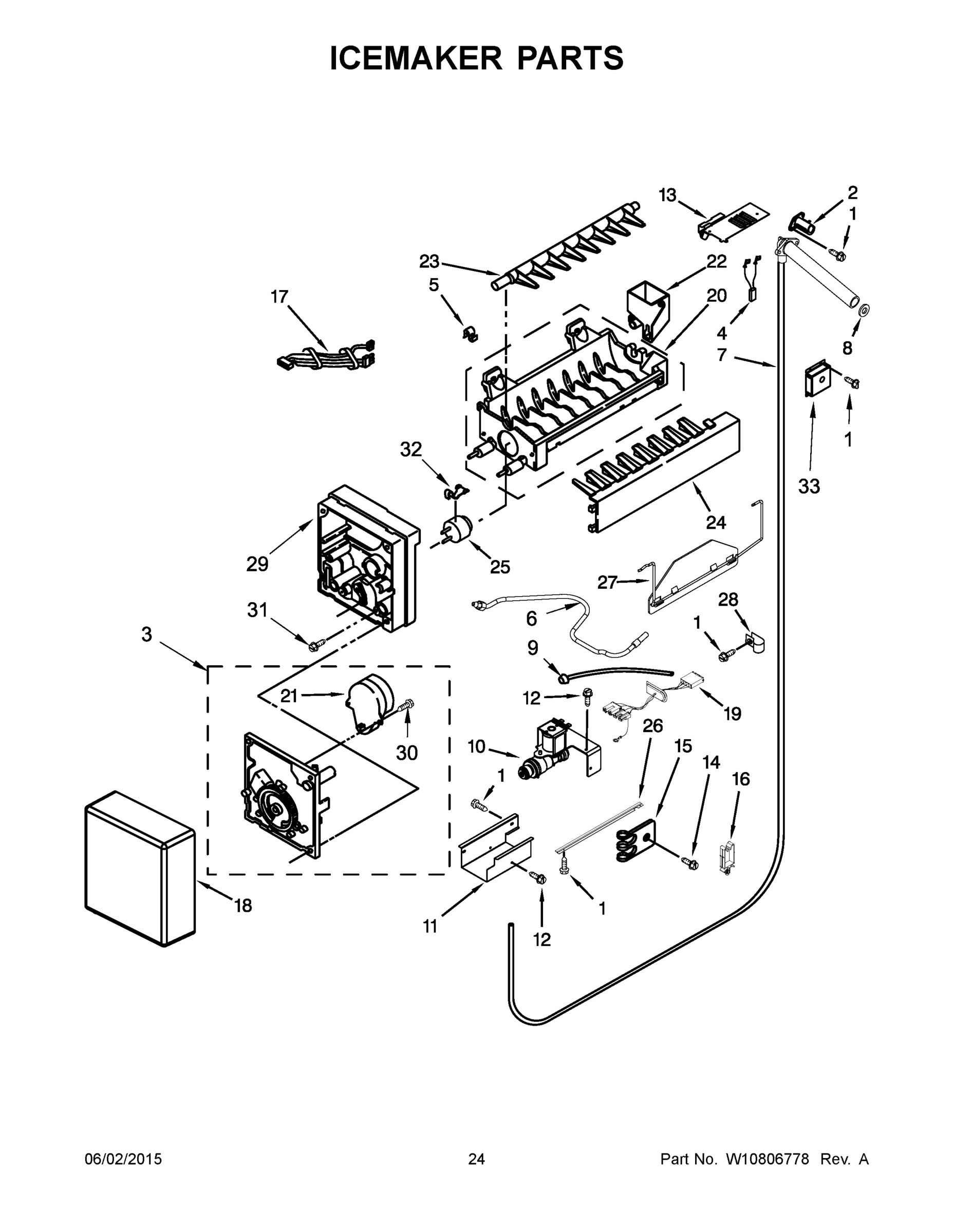 13 - ICEMAKER PARTS