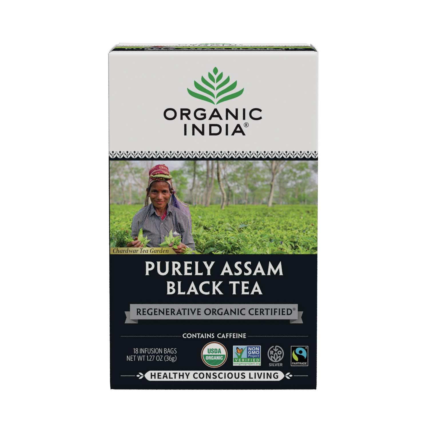 Organic India Purely Assam Black Tea | 18 Bags
