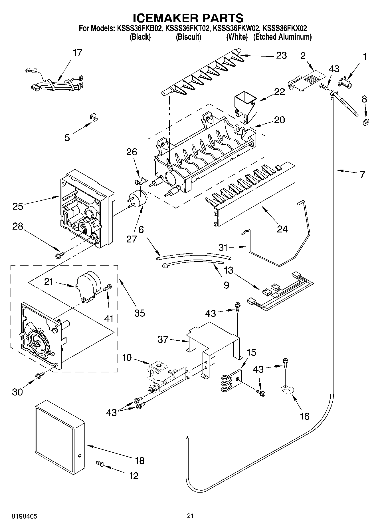 13 - ICEMAKER PARTS