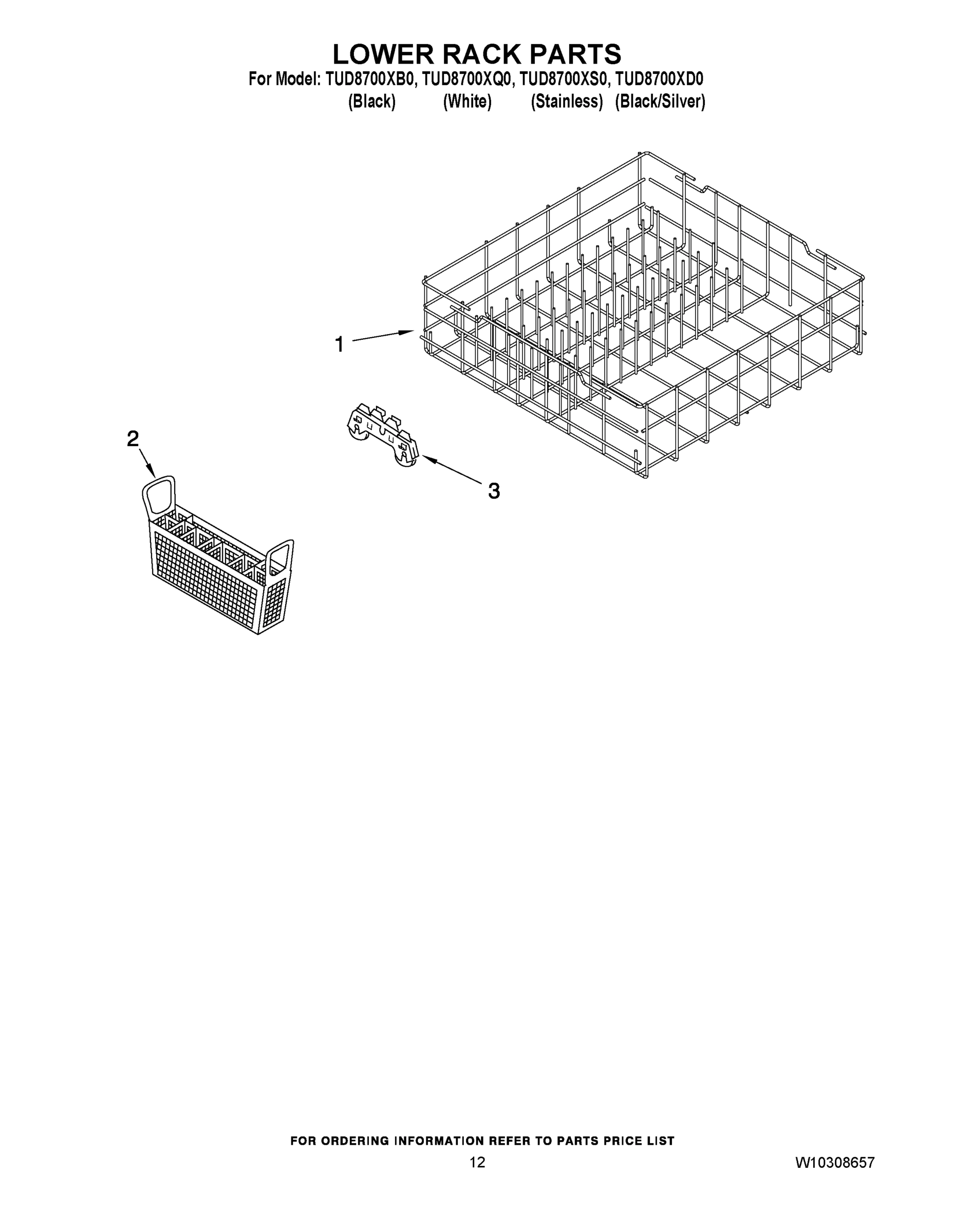 10 - LOWER RACK PARTS