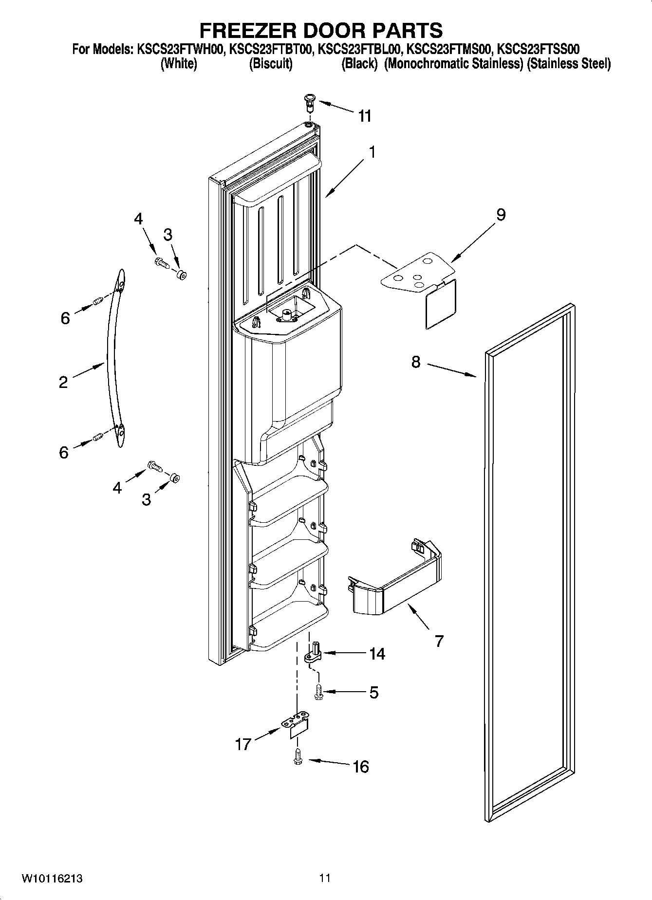 07 - FREEZER DOOR PARTS