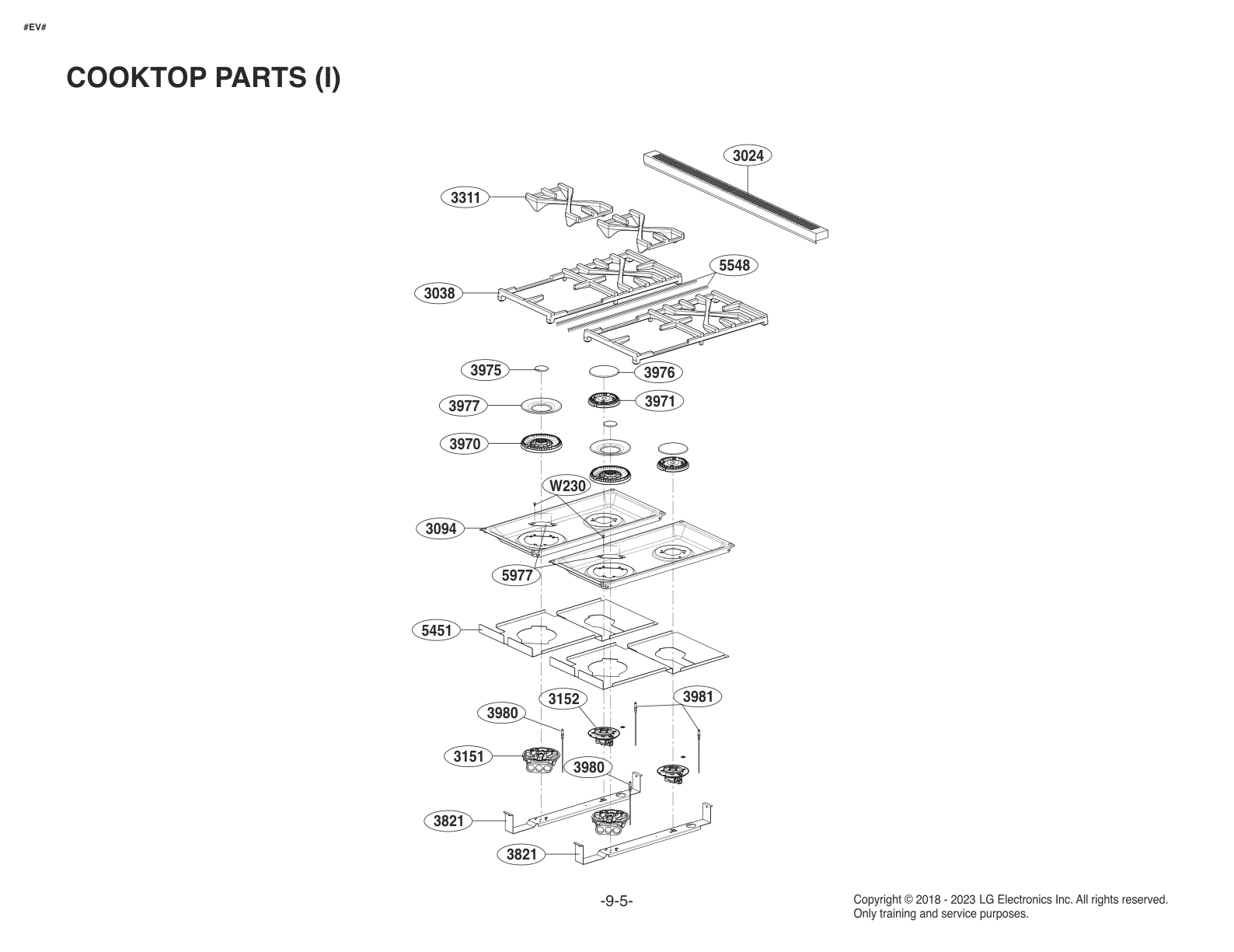 COOKTOP PARTS