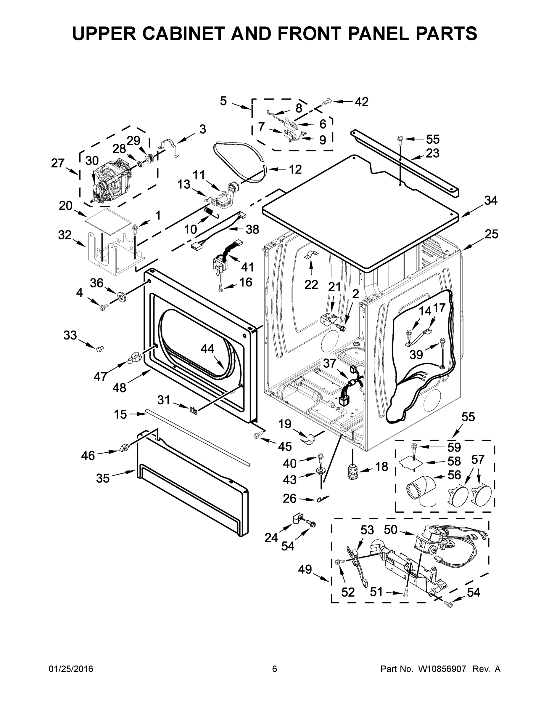 04 - UPPER CABINET AND FRONT PANEL PARTS