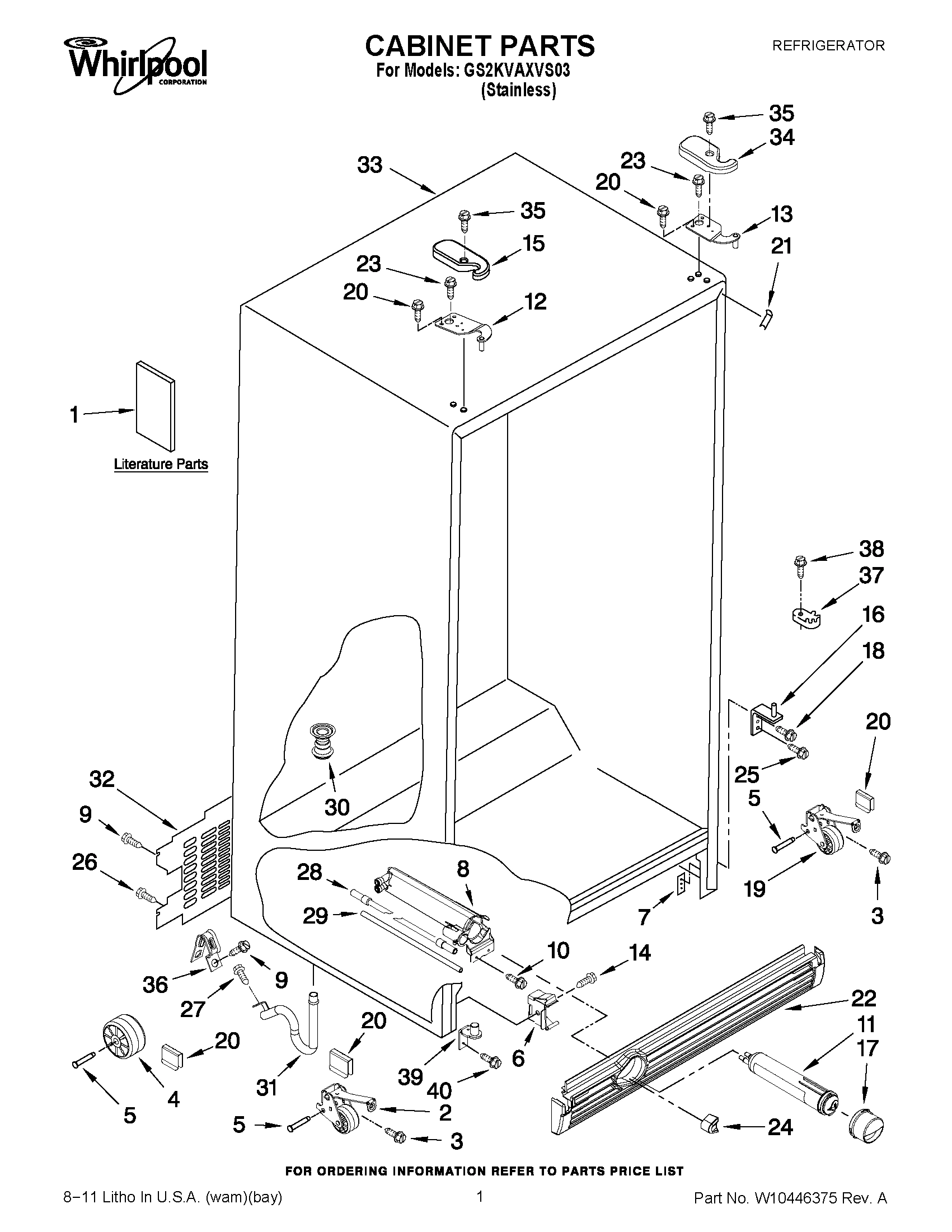 01 - CABINET PARTS
