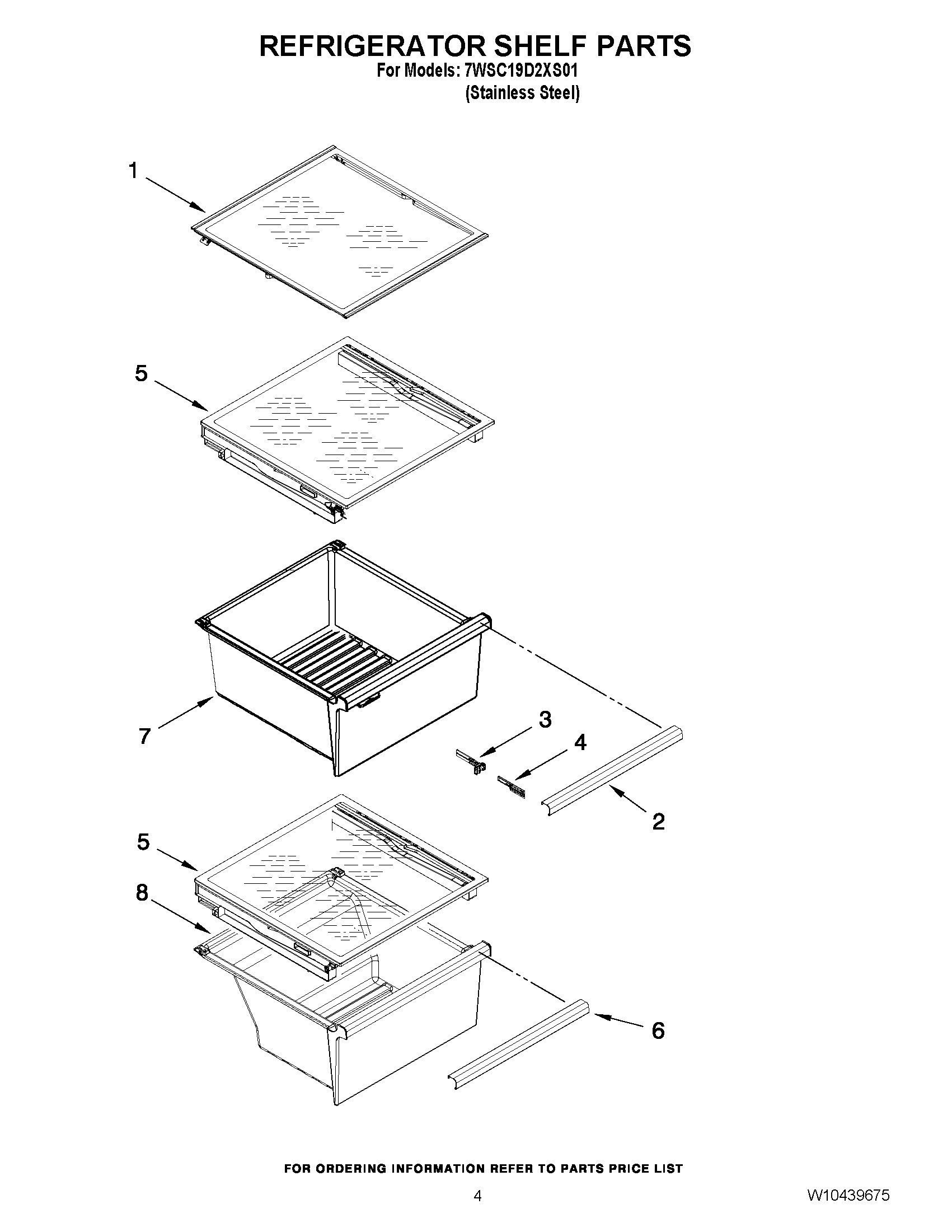 03 - REFRIGERATOR SHELF PARTS