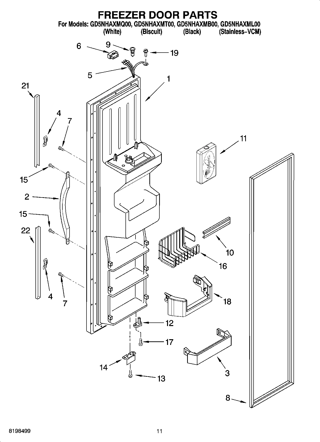 07 - FREEZER DOOR PARTS