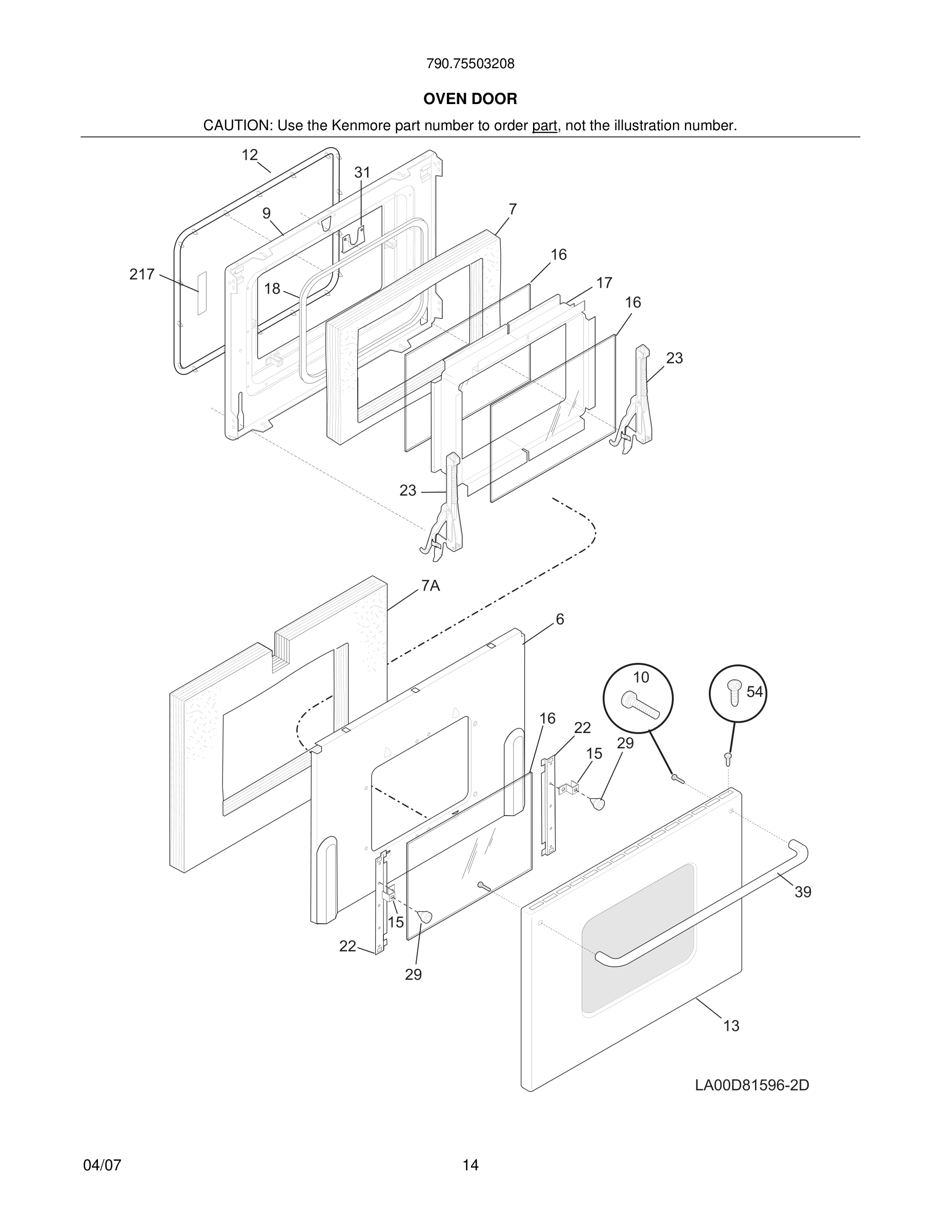 15 - OVEN DOOR